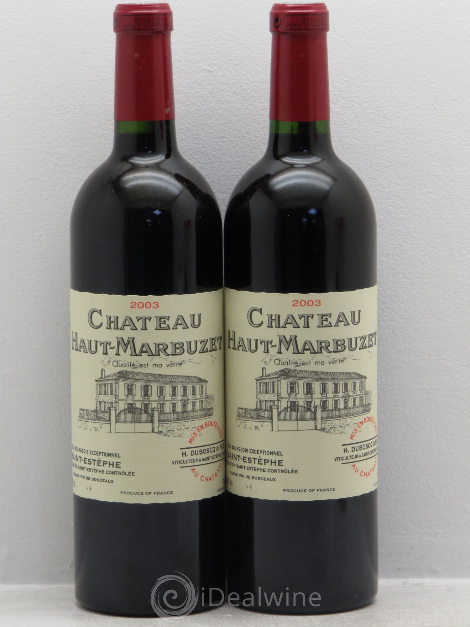 Château Haut Marbuzet 2003 - Lot de 2 bouteilles - 0