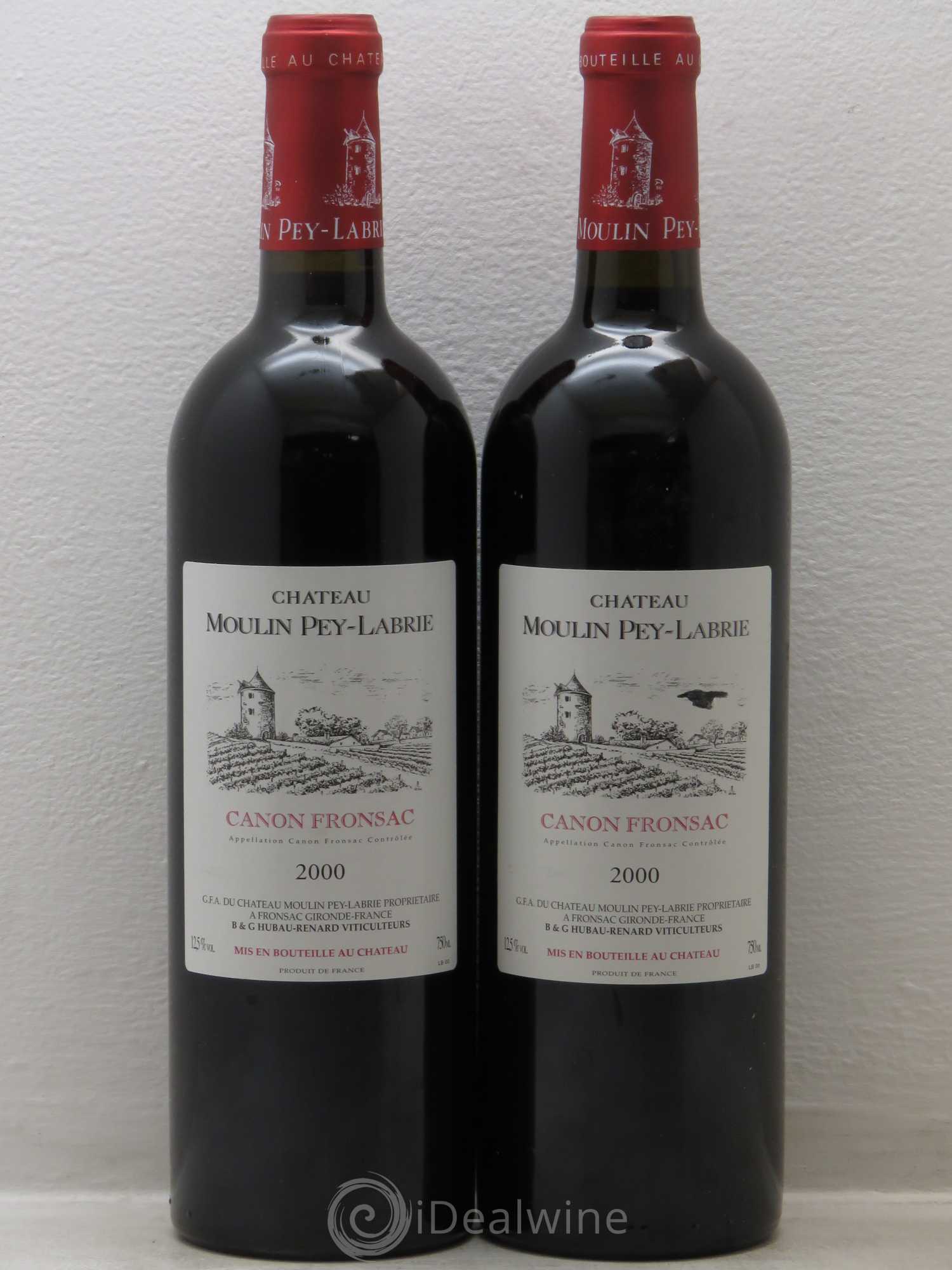 Château Moulin Pey-Labrie 2000 - Posten von 2 Flaschen - 0