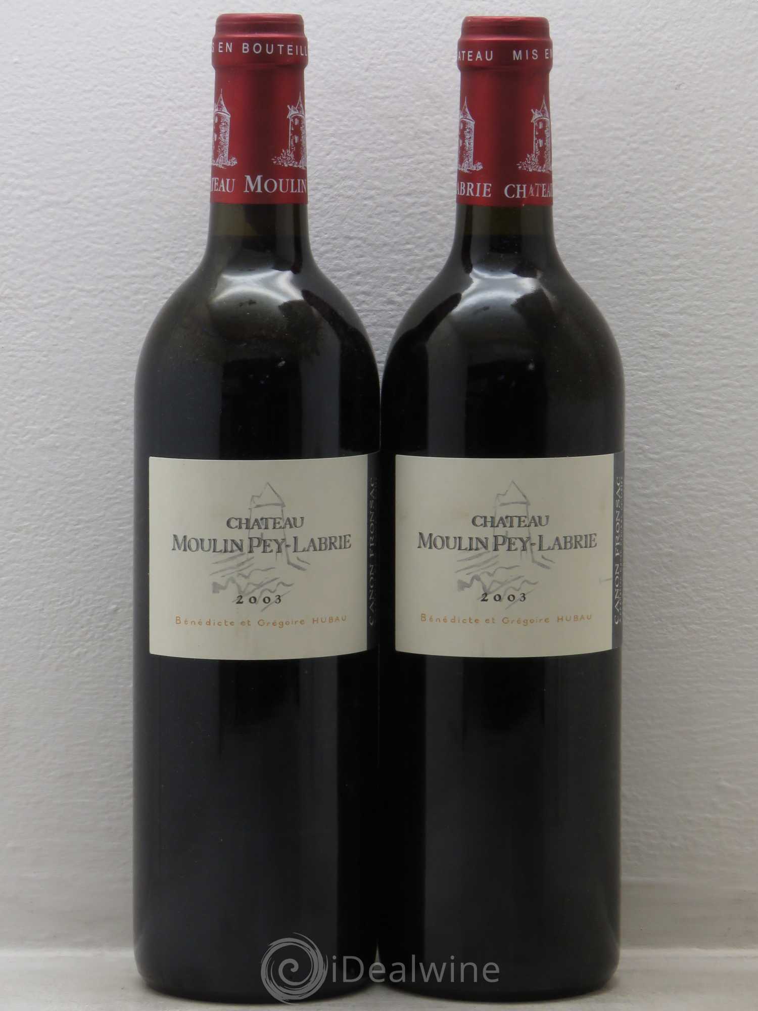Château Moulin Pey-Labrie 2003 - Lot de 2 bouteilles - 0