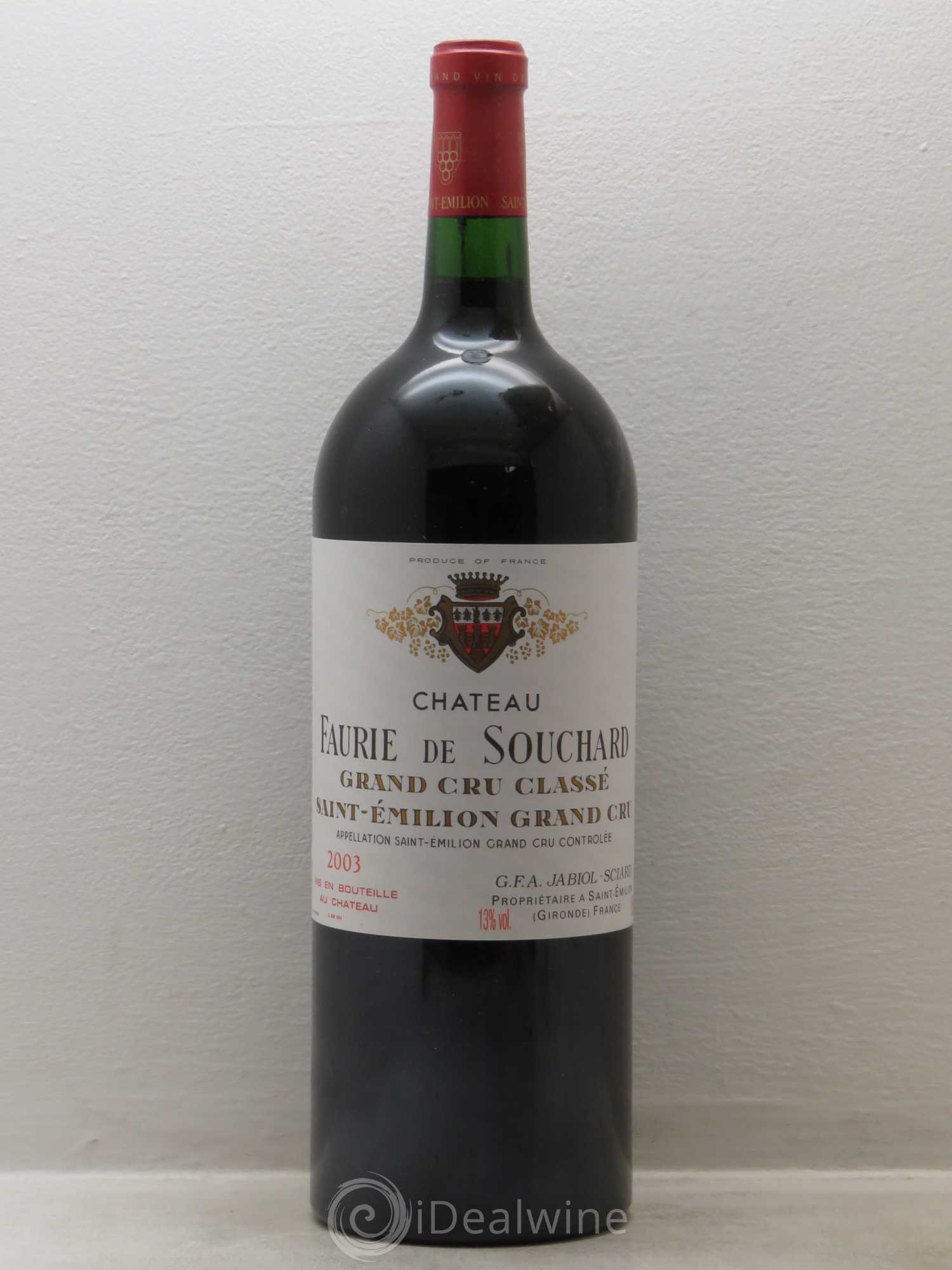 Château Faurie de Souchard Grand Cru Classé 2003 - Lot de 1 magnum - 0