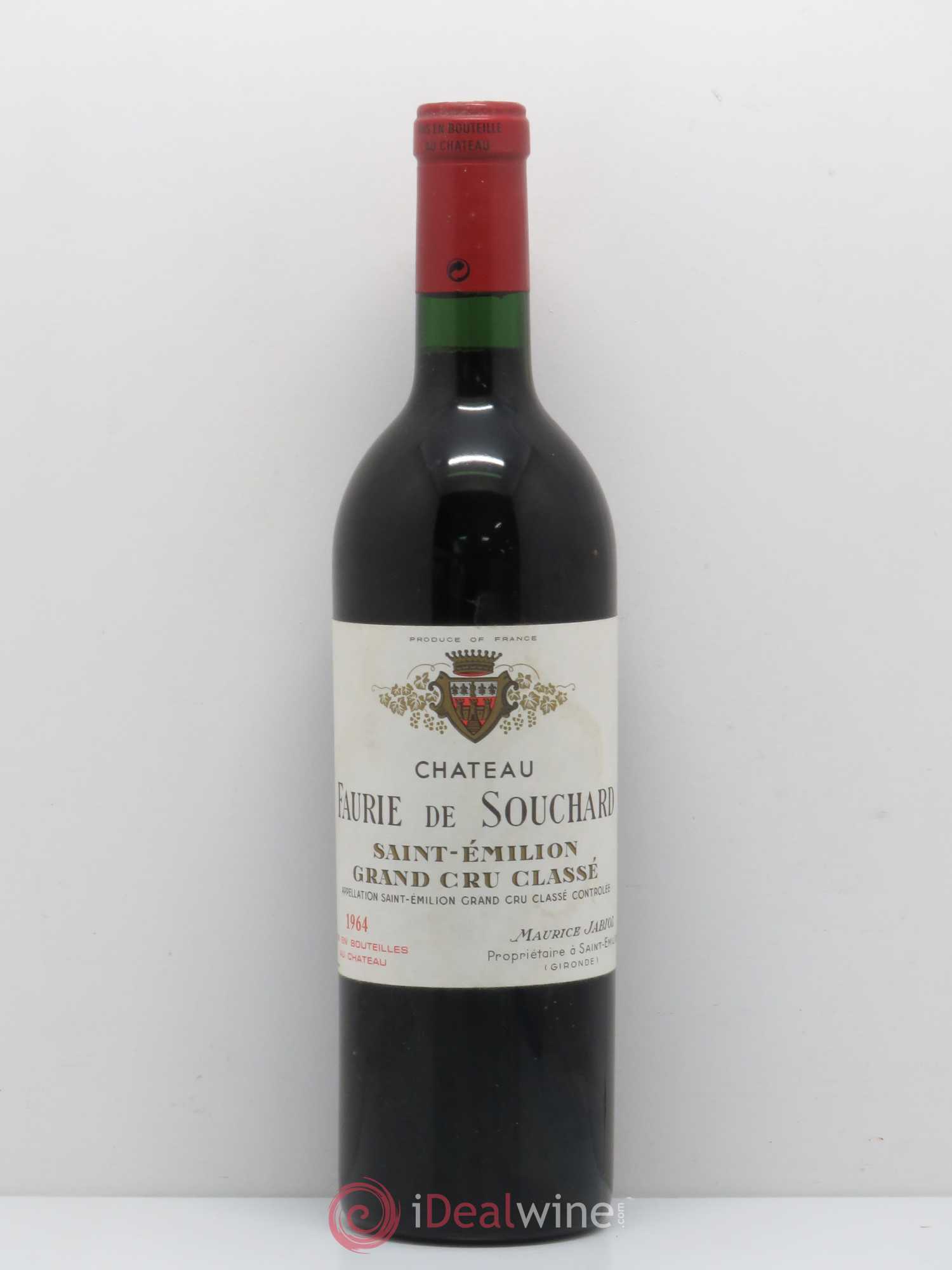 Château Faurie de Souchard Grand Cru Classé 1964 - Lot de 1 bouteille - 0