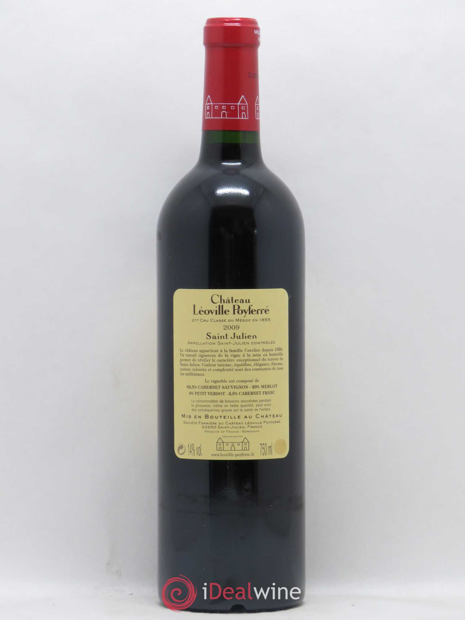 Château Léoville Poyferré 2ème Grand Cru Classé 2009 - Lot de 1 bouteille - 1