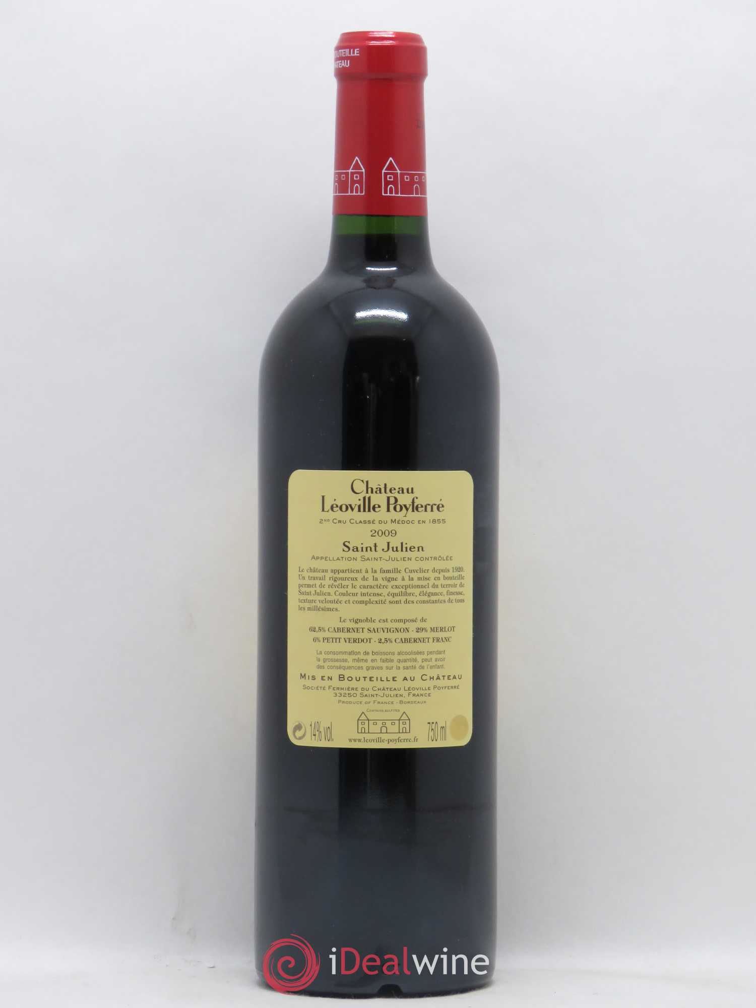 Château Léoville Poyferré 2ème Grand Cru Classé 2009 - Lot de 1 bouteille - 1