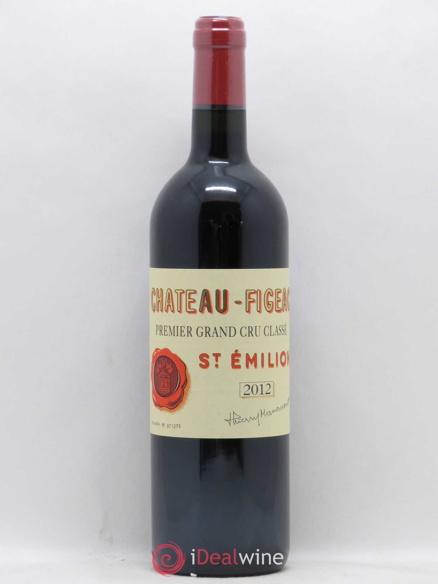Château Figeac 1er Grand Cru Classé A 2012 - Lot de 1 bouteille - 0