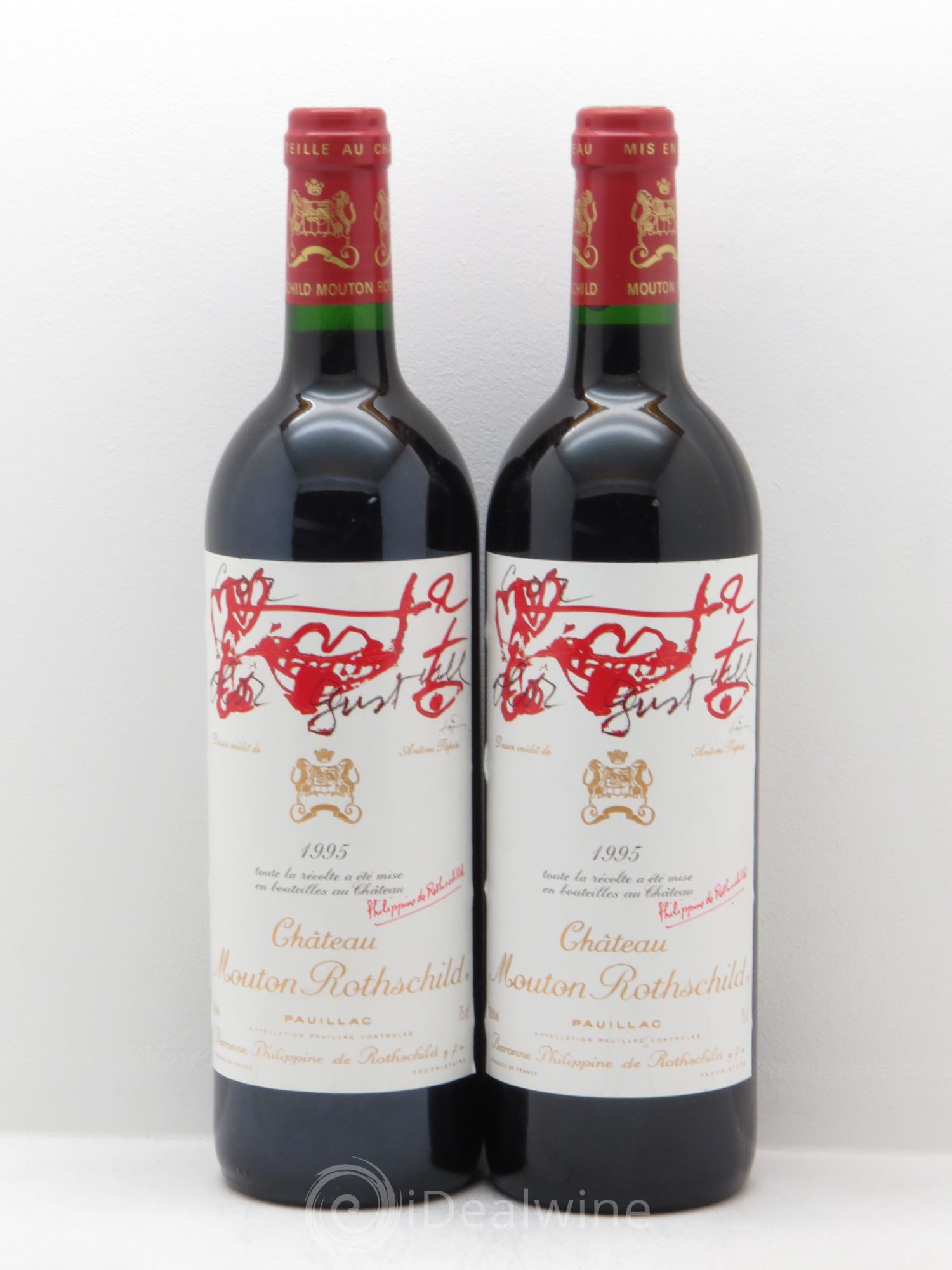 Château Mouton Rothschild 1er Grand Cru Classé 1995 - Lot de 2 bouteilles - 0