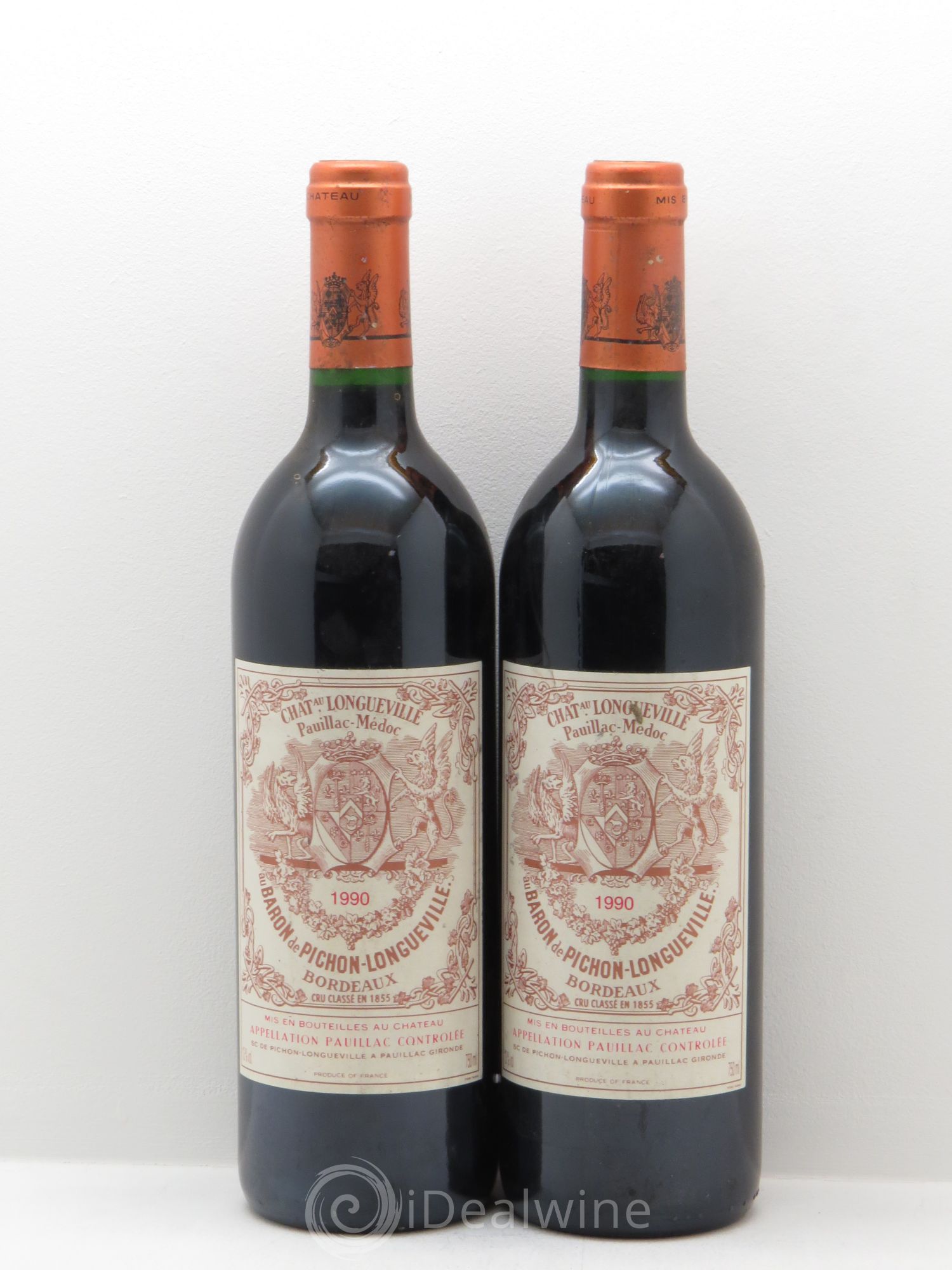 Pichon Longueville Baron 2ème Grand Cru Classé 1990 - Lot de 2 bouteilles - 0