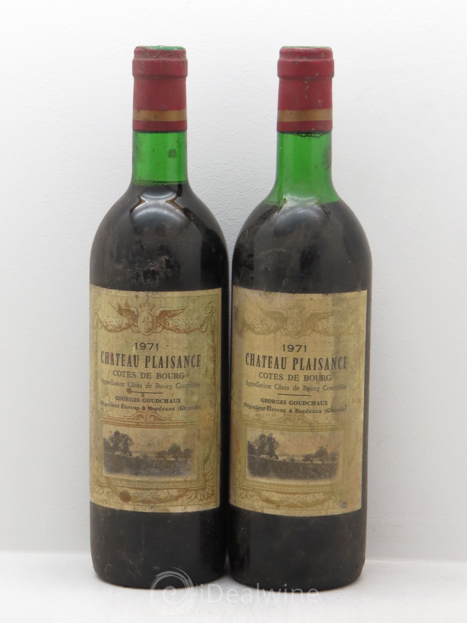 Côtes de Bourg Château Plaisance 1971 - Posten von 2 Flaschen - 0