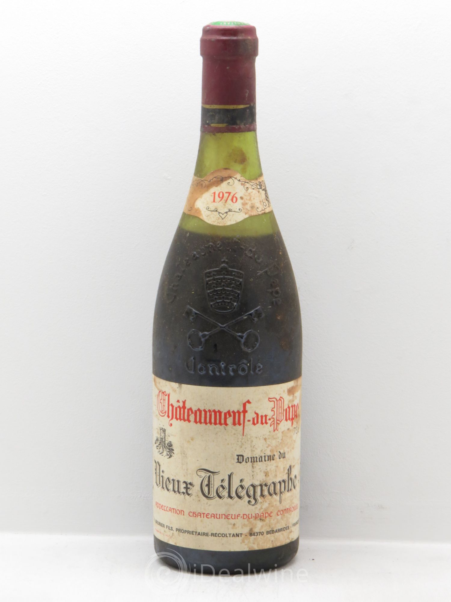 Châteauneuf-du-Pape Vieux Télégraphe (Domaine du) Vignobles Brunier 1976 - Lot de 1 bouteille - 0