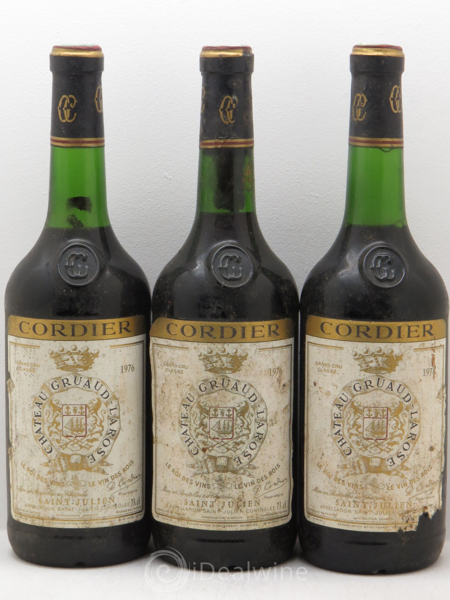 Château Gruaud Larose 2ème Grand Cru Classé 1976 - Lot de 3 bouteilles - 0