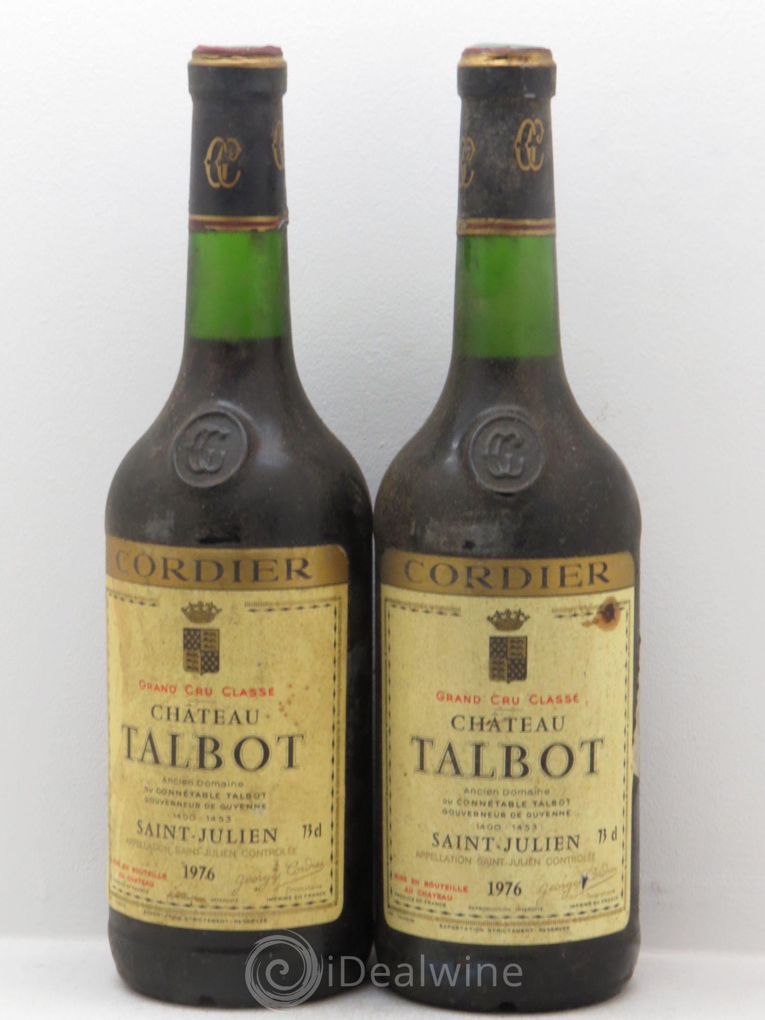 Château Talbot 4ème Grand Cru Classé 1976 - Lot de 2 bouteilles - 0