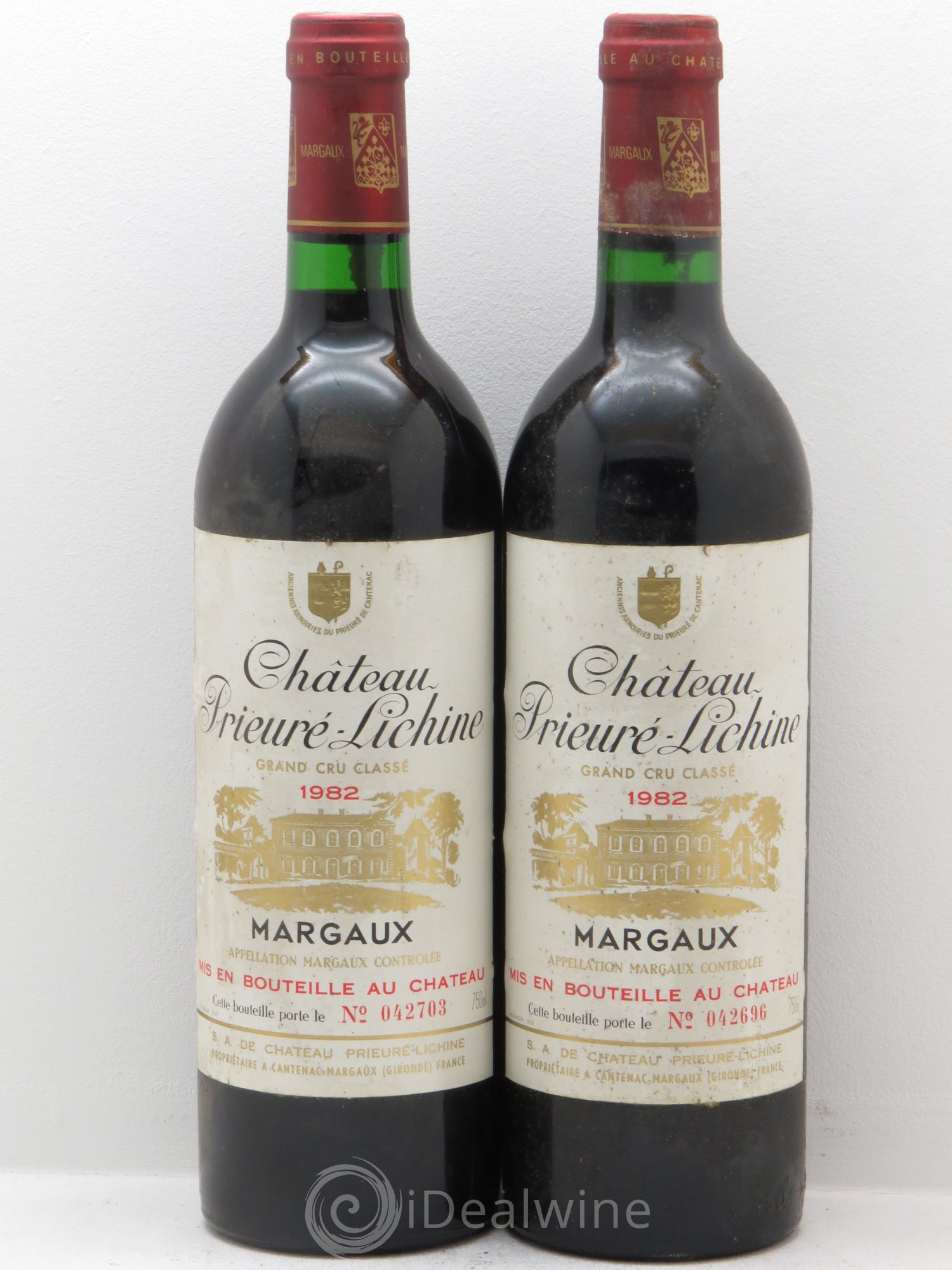 Château Prieuré Lichine 4ème Grand Cru Classé 1982 - Lot de 2 bouteilles - 0