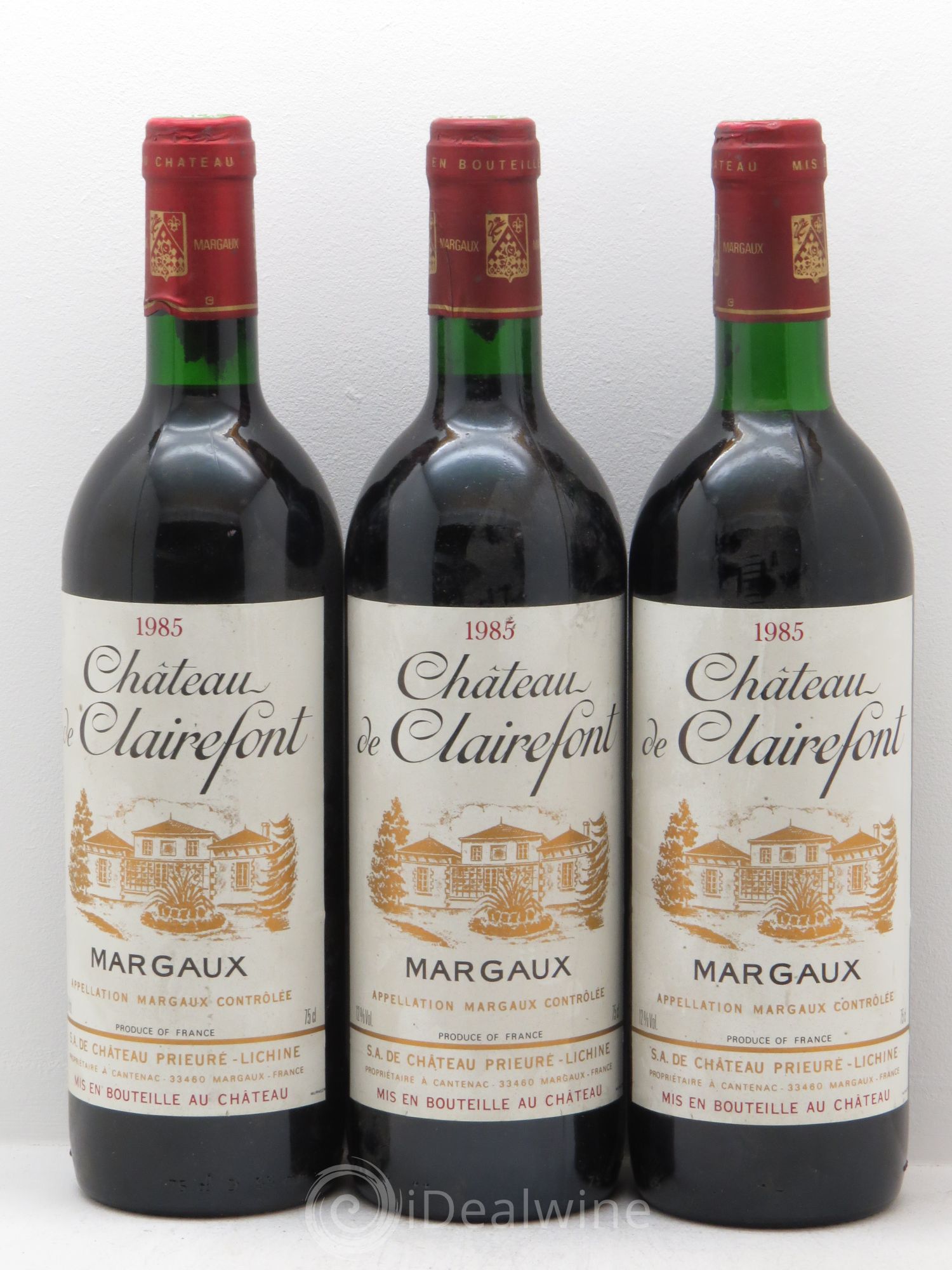 Bordeaux Margaux Château Clairefont 1985 - Posten von 3 Flaschen - 0