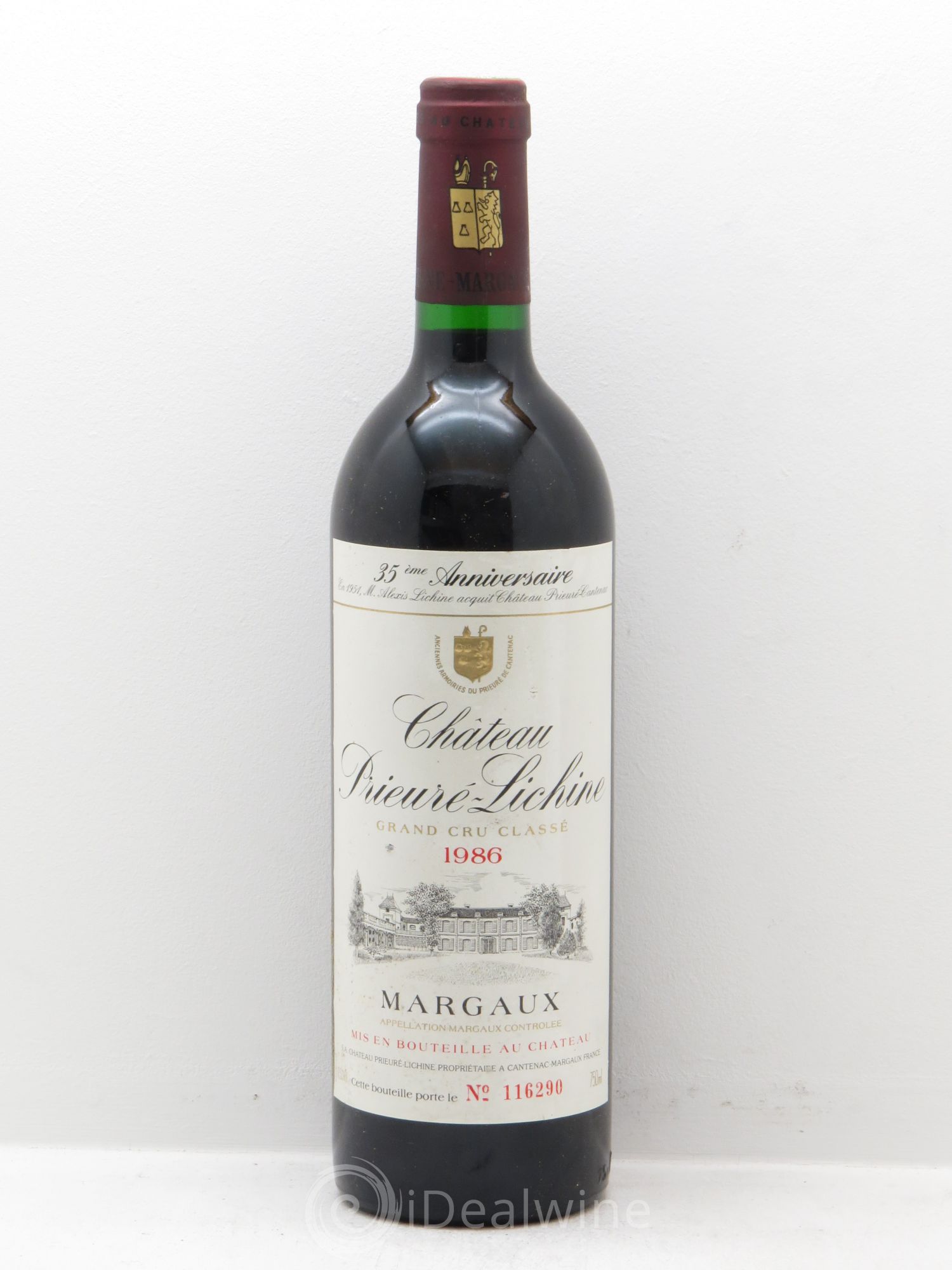 Château Prieuré Lichine 4ème Grand Cru Classé 1986 - Lot de 12 bouteilles - 0