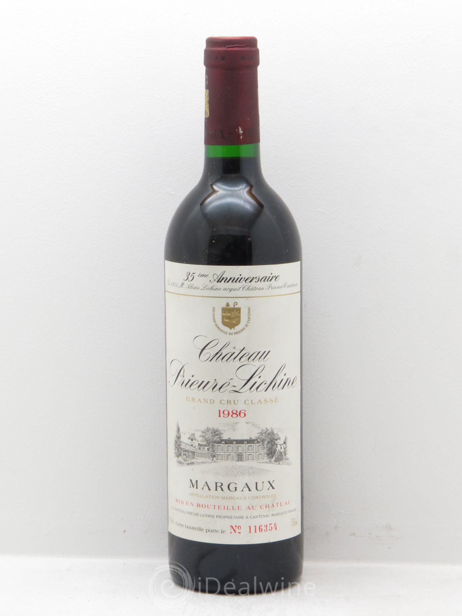 Château Prieuré Lichine 4ème Grand Cru Classé 1986 - Lot de 6 bouteilles - 0