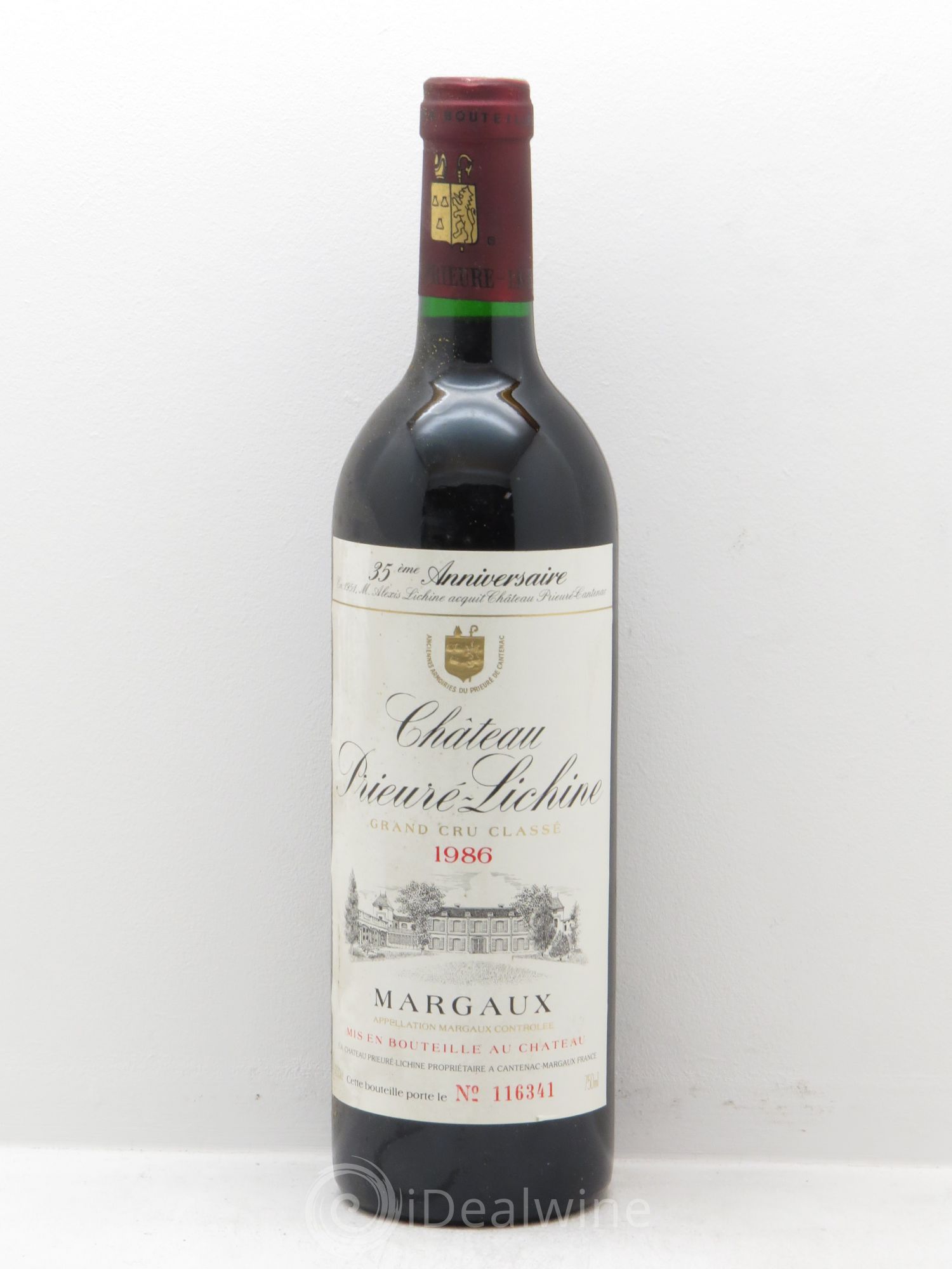 Château Prieuré Lichine 4ème Grand Cru Classé 1986 - Lot de 6 bouteilles - 0