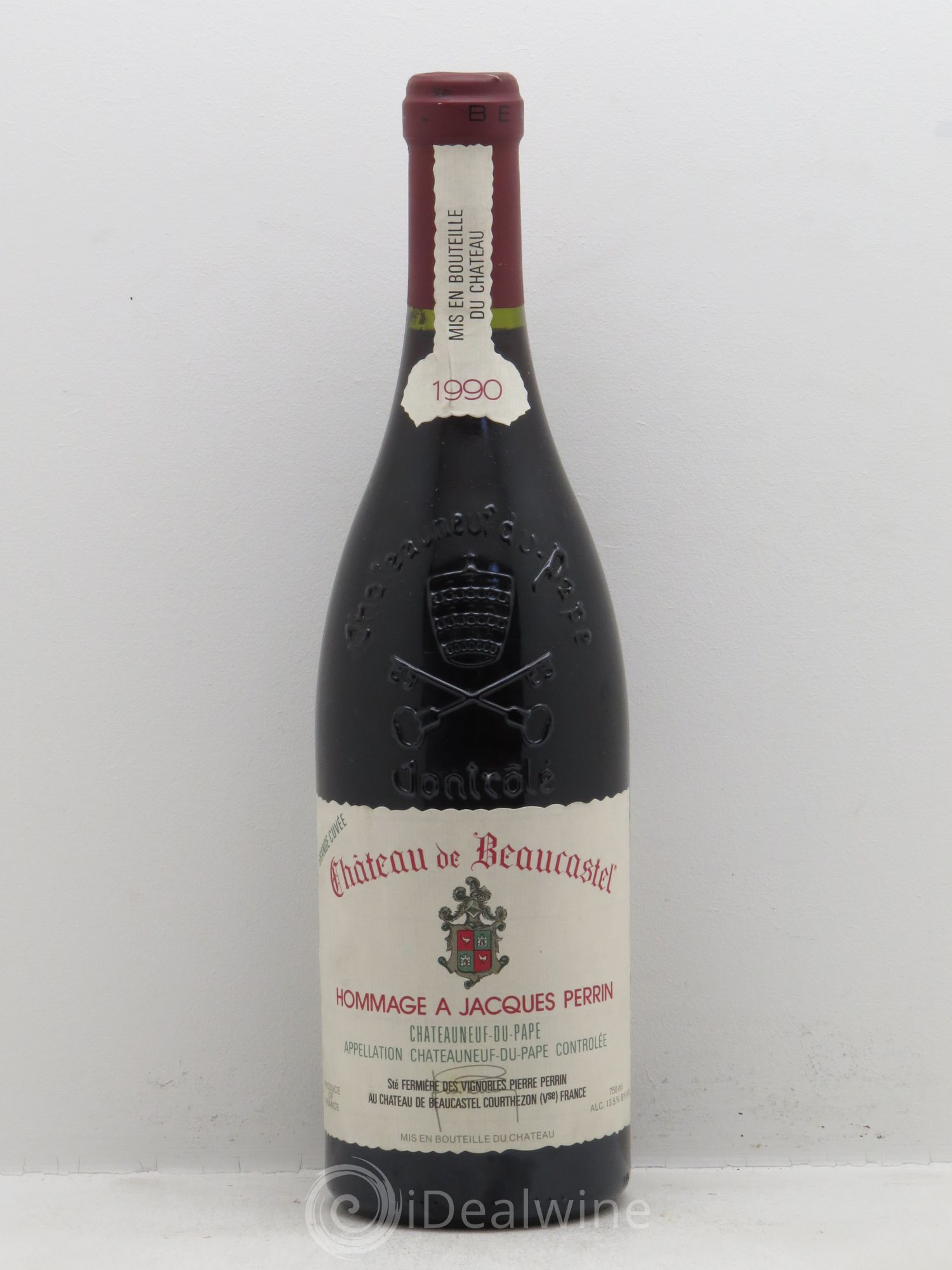Châteauneuf-du-Pape Château de Beaucastel Hommage à Jacques Perrin Famille Perrin 1990 - Lot de 1 bouteille - 0