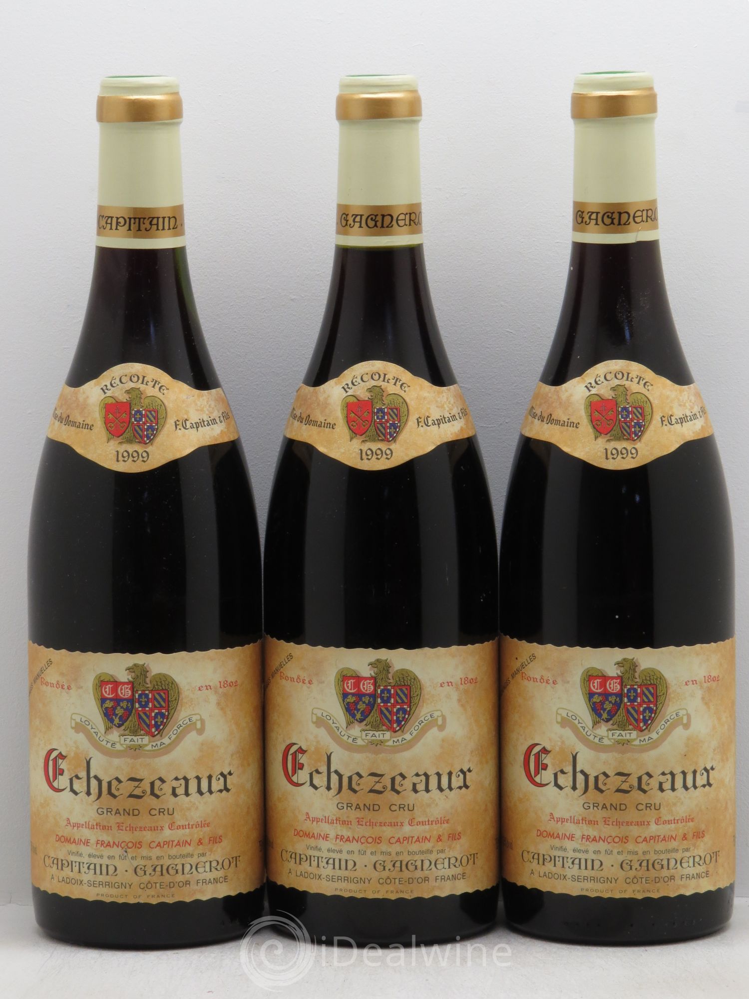 Echezeaux Grand Cru Domaine Capitain-Gagnerot 1999 - Posten von 3 Flaschen - 0