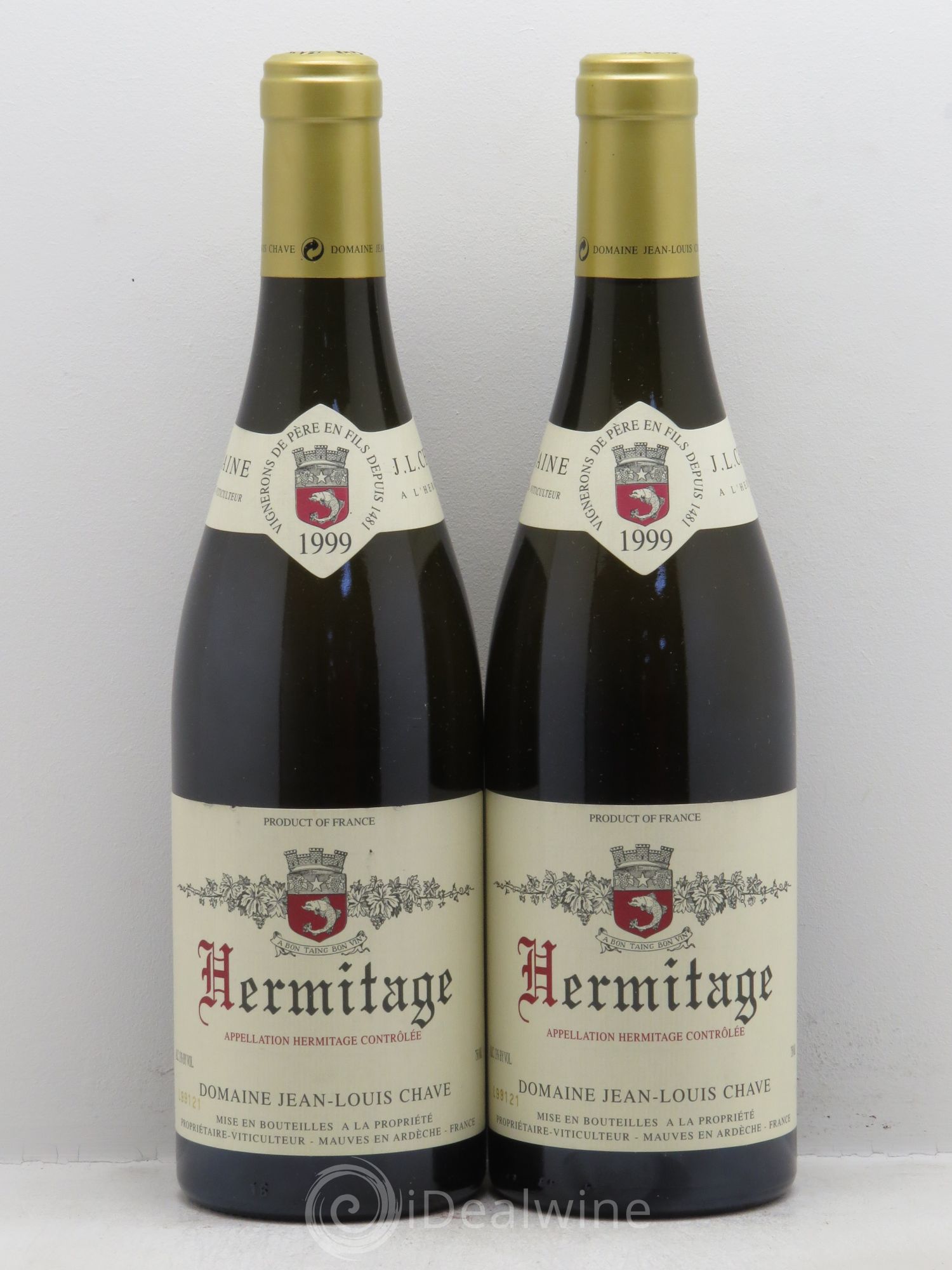 Hermitage Jean-Louis Chave 1999 - Lot de 2 bouteilles - 0