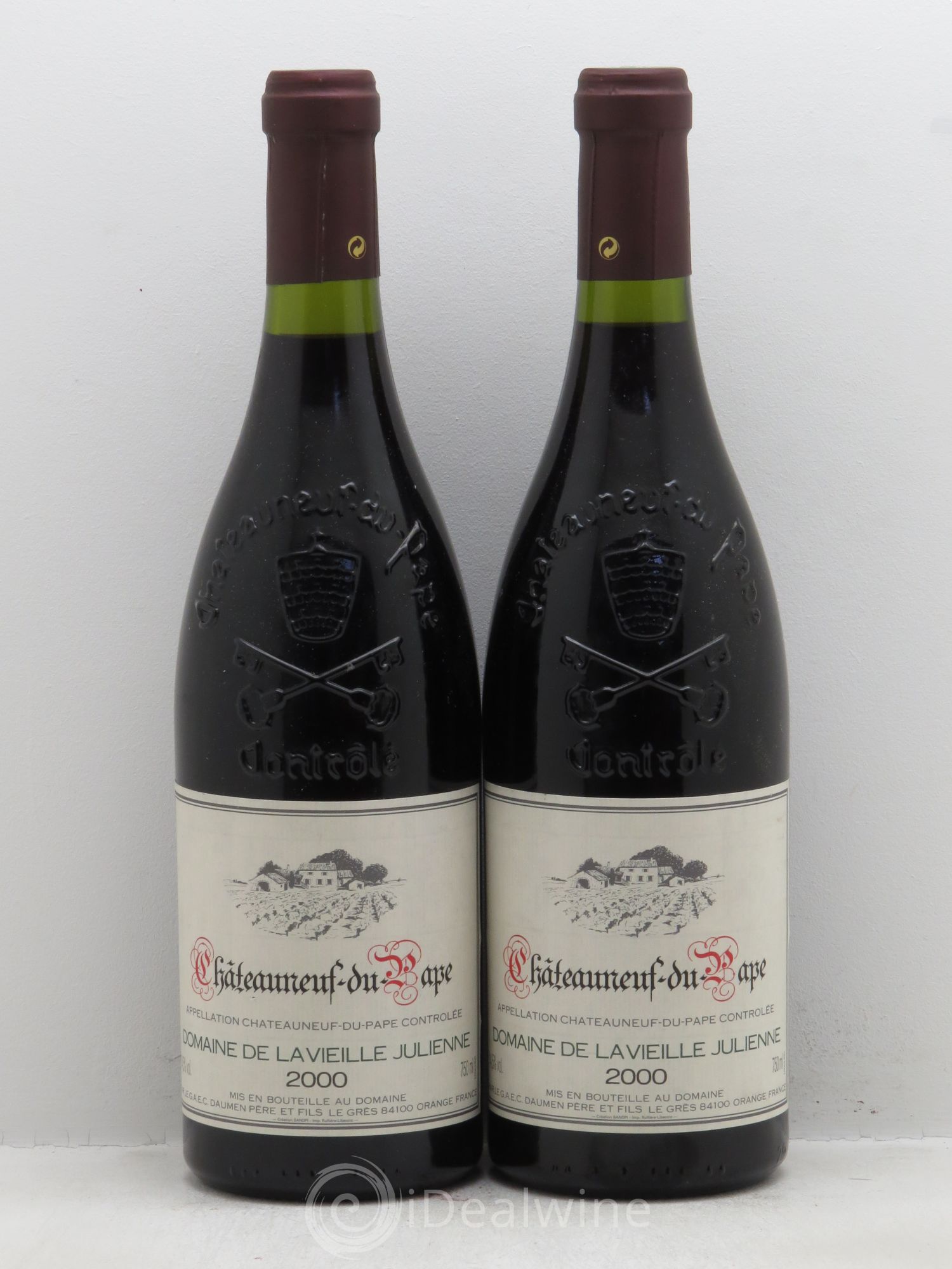 Châteauneuf-du-Pape Vieille Julienne (Domaine de la) Jean-Paul Daumen 2000 - Lot de 2 bouteilles - 0