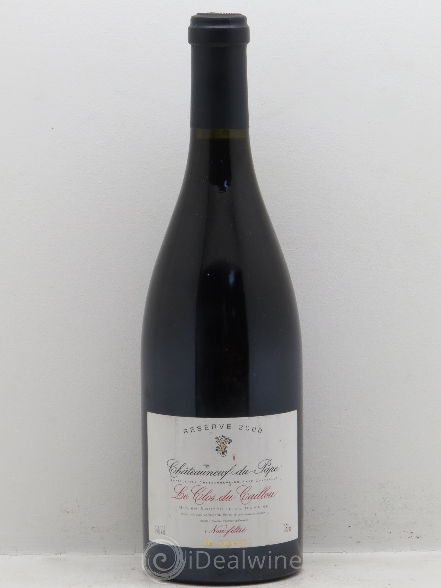 Châteauneuf-du-Pape Domaine Le Clos du Caillou Réserve Sylvie Vacheron 2000 - Lot de 1 bouteille - 0