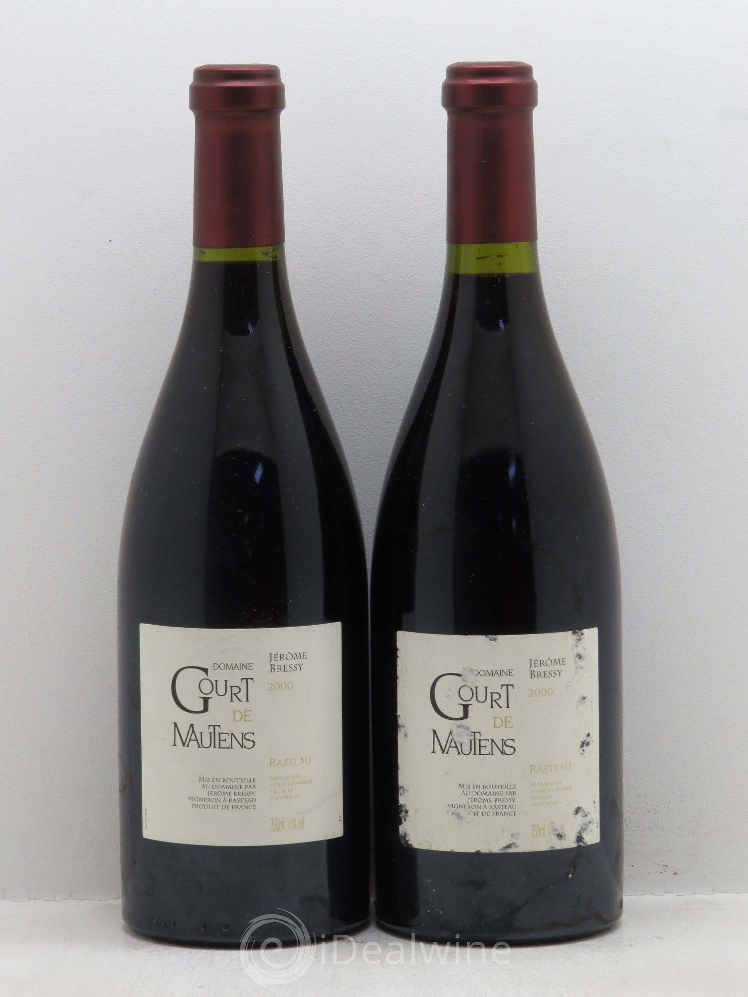 Rasteau Domaine Gourt de Mautens - Jérôme Bressy 2000 - Lot de 2 bouteilles - 0
