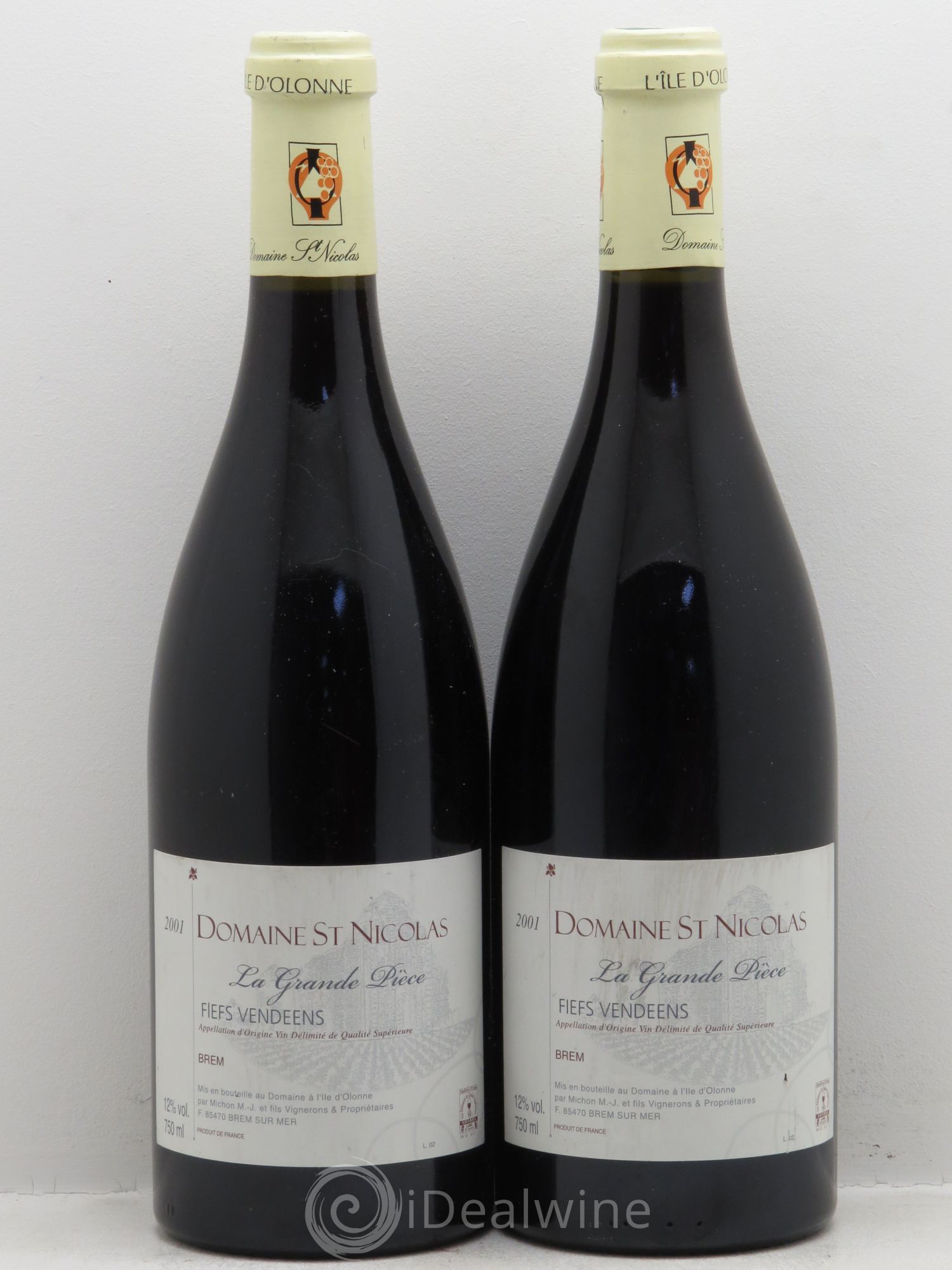 Divers Fiefs Vendéens Domaine Saint Nicolas la Grande Pièce 2001 - Posten von 2 Flaschen - 0