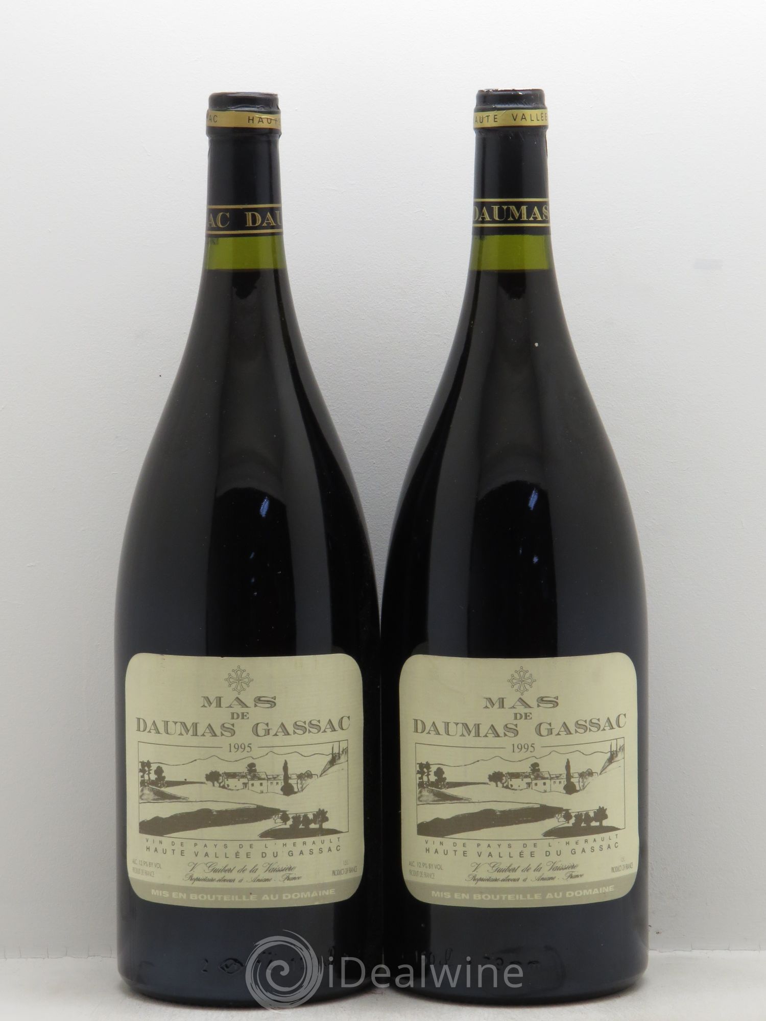 Saint-Guilhem-le-Désert - Cité d'Aniane Mas Daumas Gassac Famille Guibert de La Vaissière 1995 - Lot de 2 magnums - 0