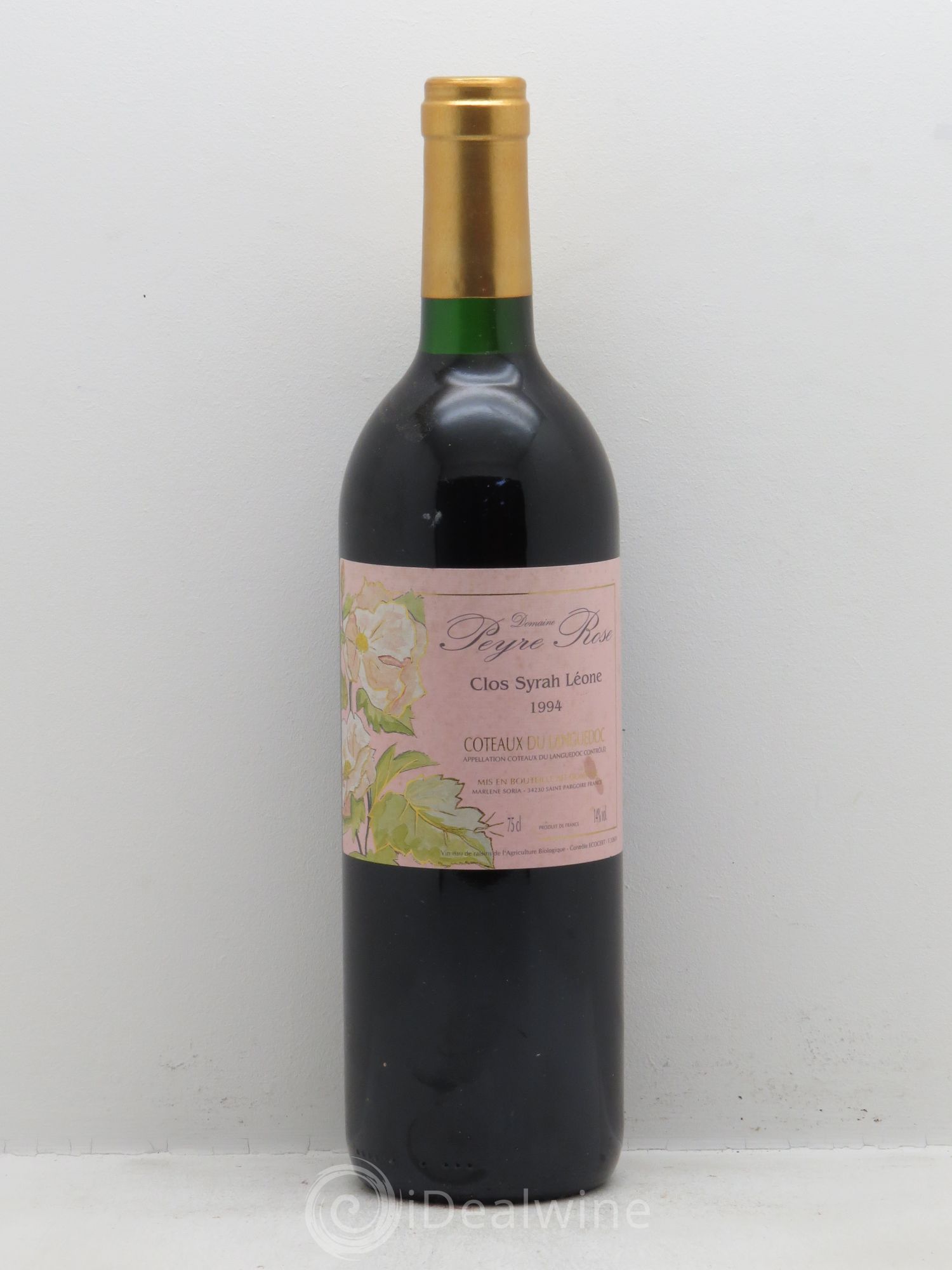 Coteaux du Languedoc Domaine Peyre Rose Belle Léone (anciennement Syrah Léone) Marlène Soria 1994 - Lot de 1 bouteille - 0