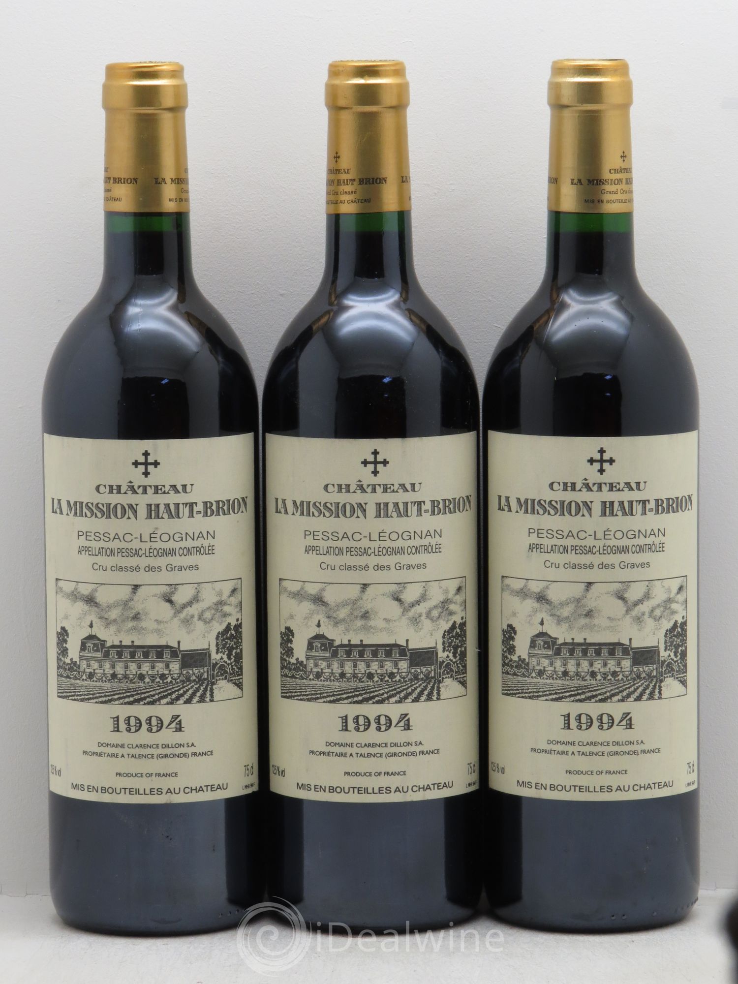 Château la Mission Haut-Brion Cru Classé de Graves 1994 - Lot de 3 bouteilles - 0