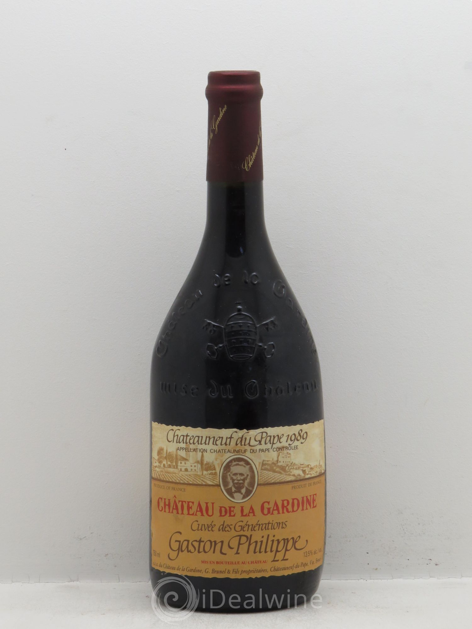 Châteauneuf-du-Pape Château de La Gardine Cuvée des Générations Gaston Philippe Famille Brunel 1989 - Lot de 1 bouteille - 0