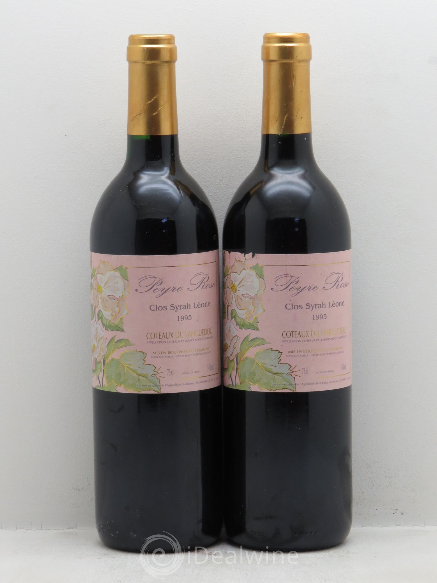 Coteaux du Languedoc Domaine Peyre Rose Belle Léone (anciennement Syrah Léone) Marlène Soria 1995 - Lot de 2 bouteilles - 0
