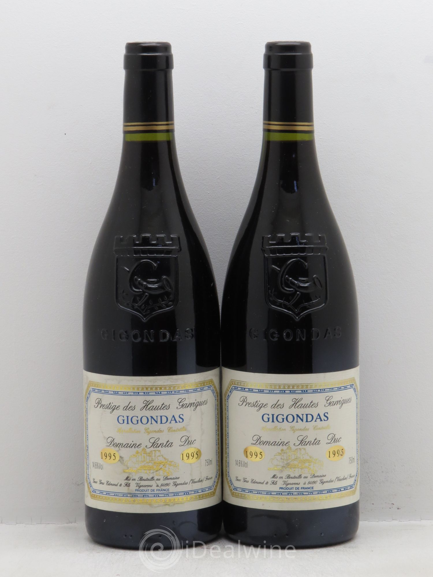 Gigondas Santa Duc (Domaine) Hautes Garrigues Famille Gras 1995 - Lot de 2 bouteilles - 0
