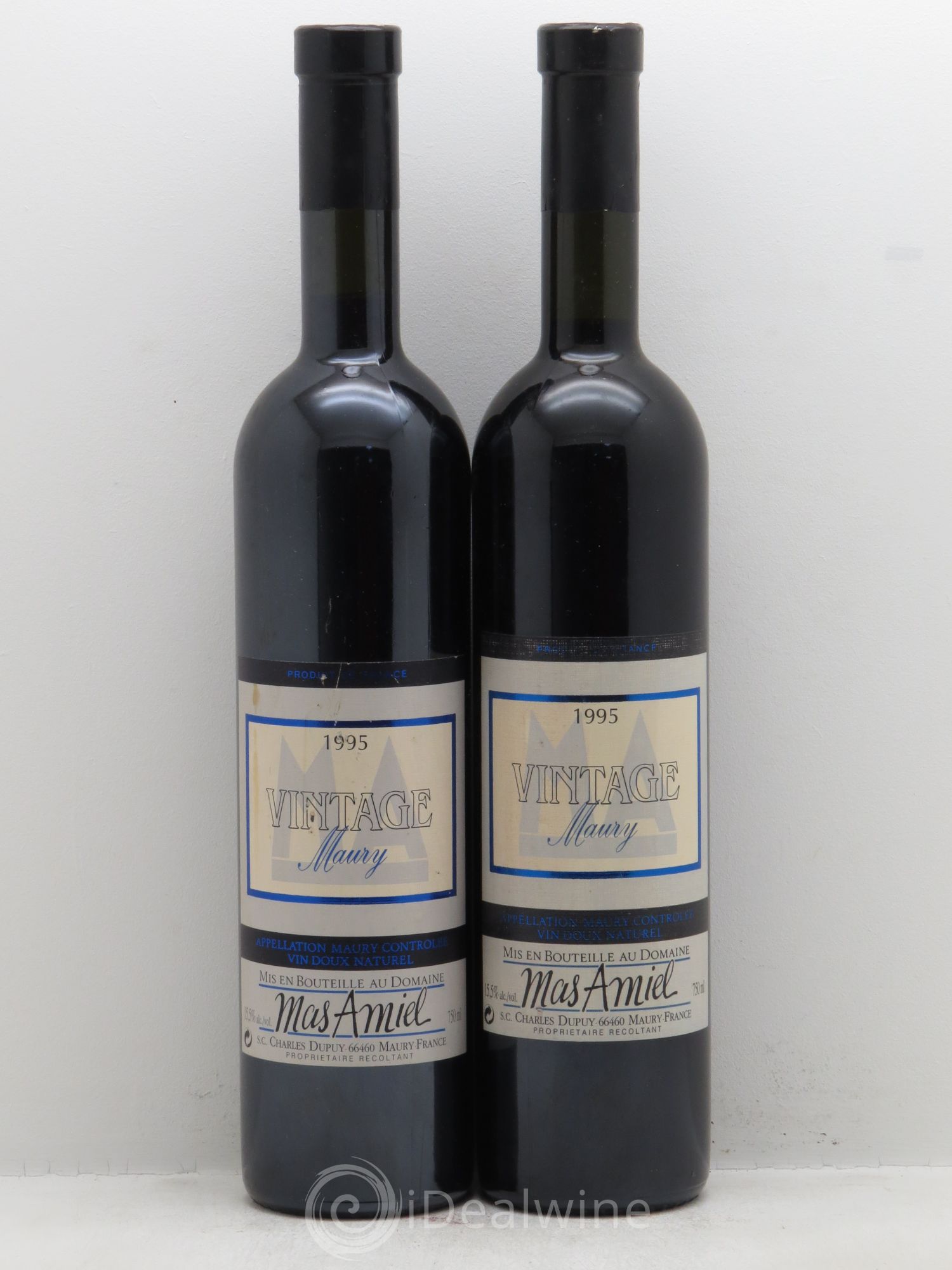 Maury Mas Amiel Vintage 1995 - Lot de 2 bouteilles - 0