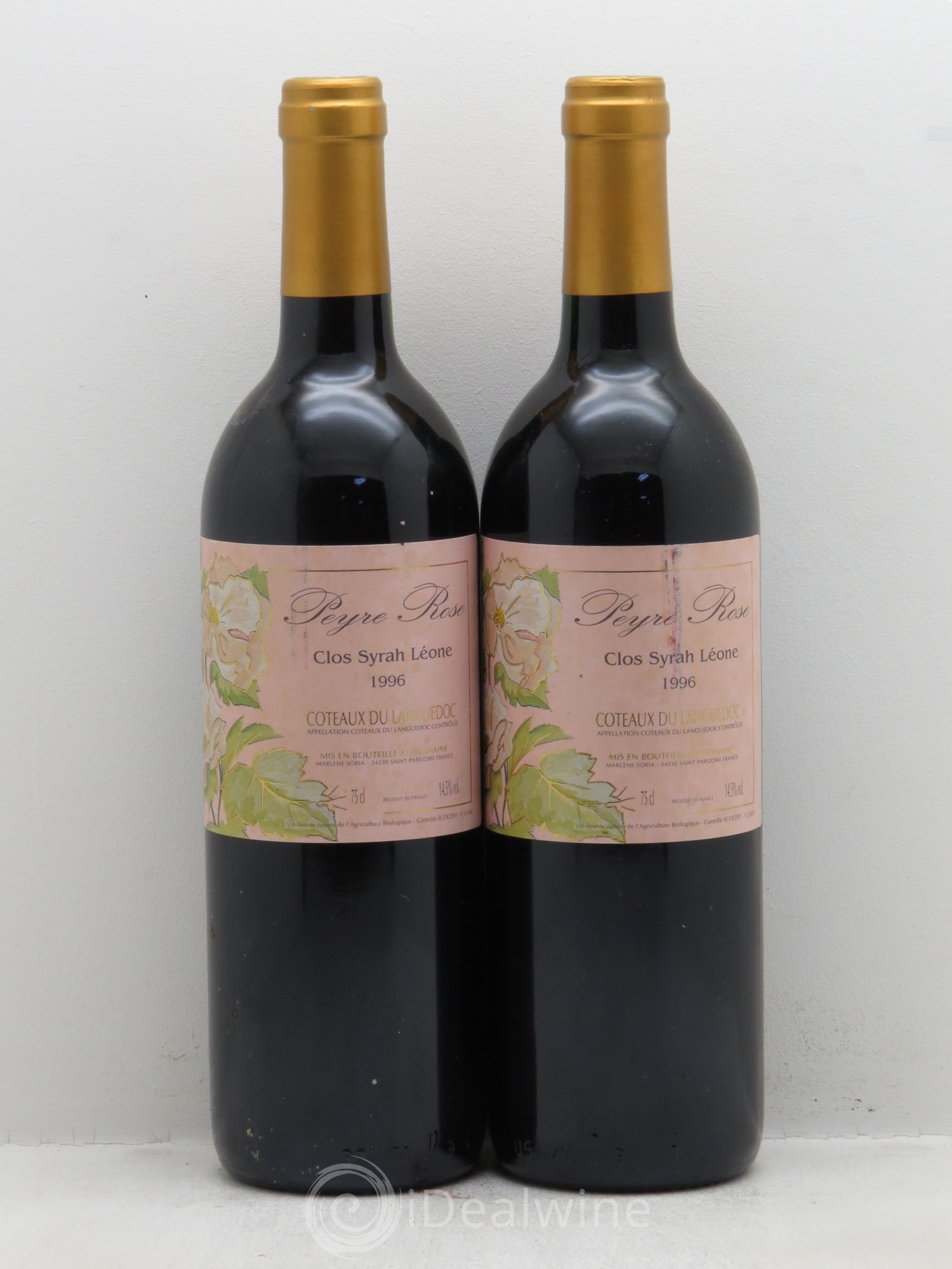 Coteaux du Languedoc Domaine Peyre Rose Belle Léone (anciennement Syrah Léone) Marlène Soria 1996 - Lot de 2 bouteilles - 0