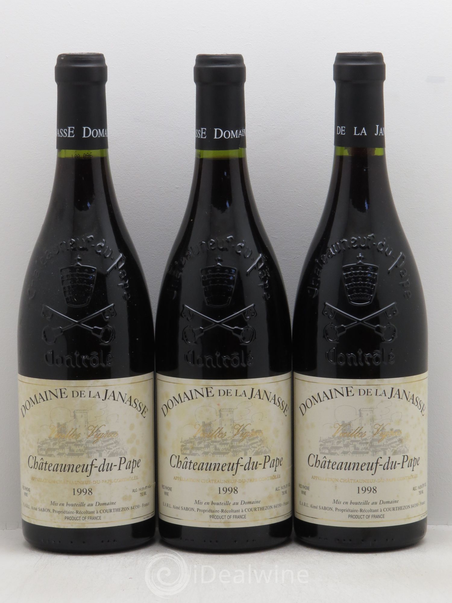 Châteauneuf-du-Pape Cuvée Vieilles Vignes La Janasse (Domaine de) 1998 - Lot de 3 bouteilles - 0