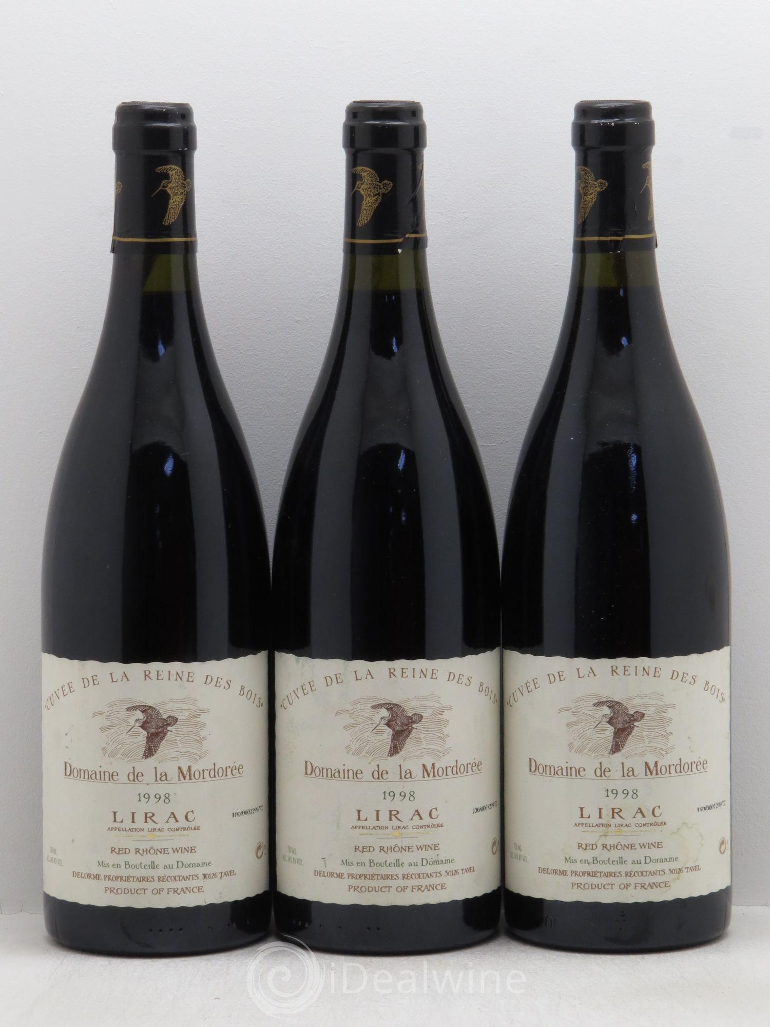 Lirac Cuvée Reine des Bois La Mordorée (Domaine de) 1998 - Lot de 3 bouteilles - 0