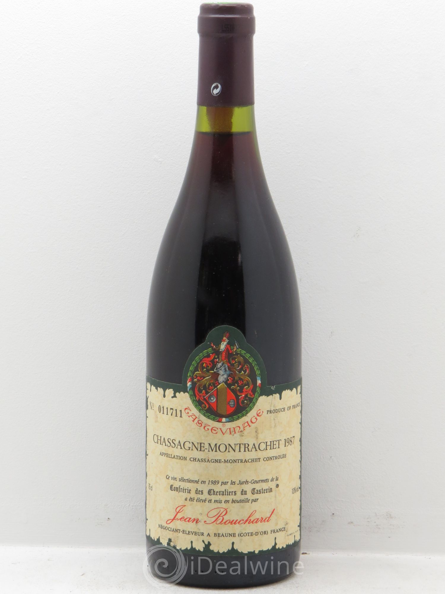 Chassagne-Montrachet Tastevinage Jean Bouchard 1987 - Lot de 1 bouteille - 0