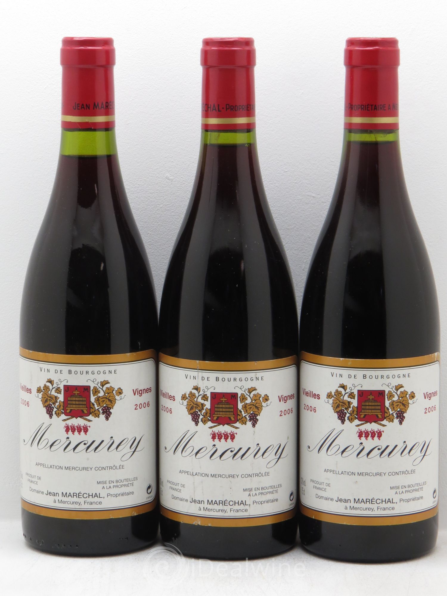 Mercurey Vieilles Vignes Jean Maréchal 2006 - Posten von 3 Flaschen - 0