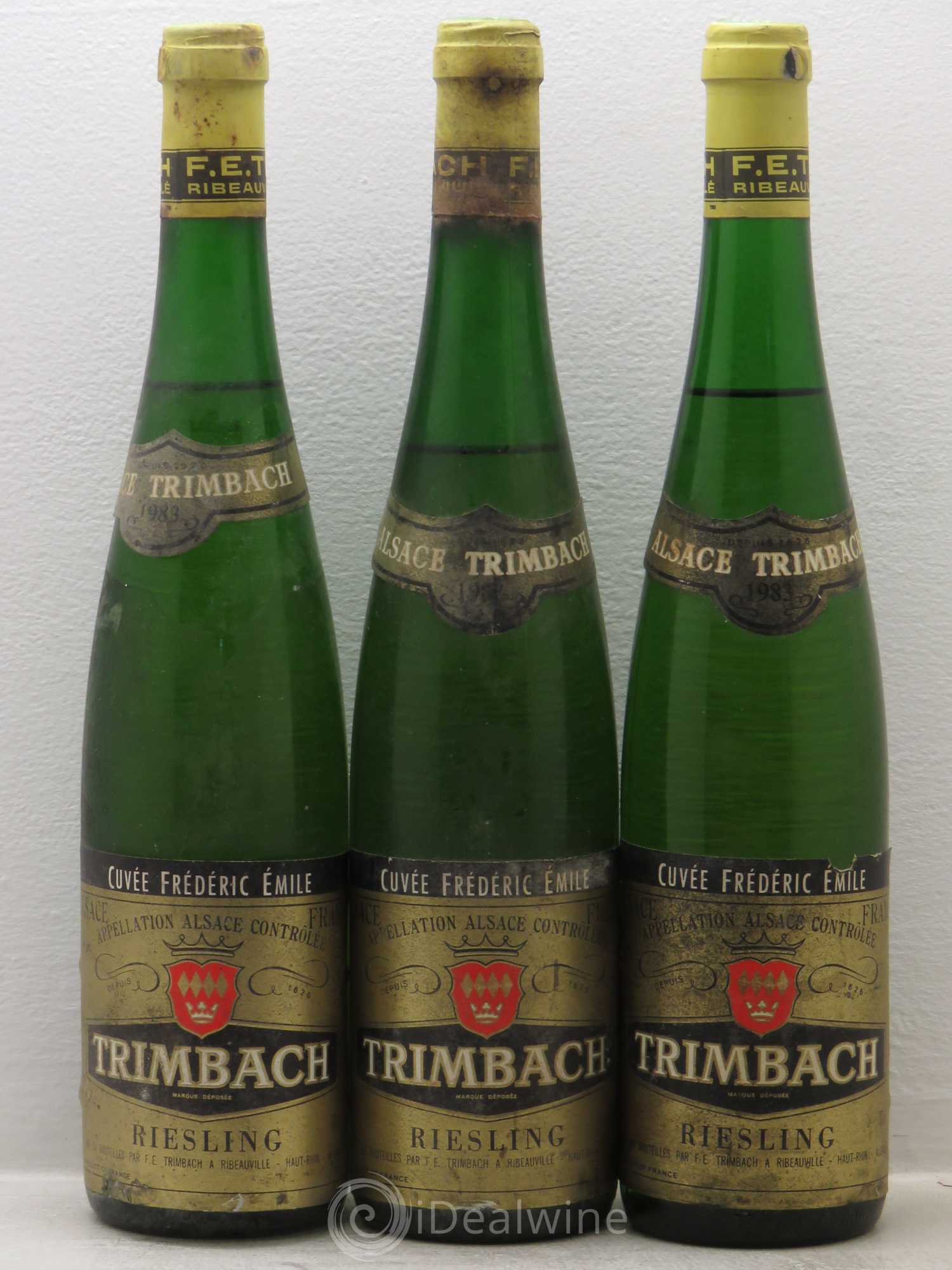 Alsace Riesling Cuvée Frédéric Emile Trimbach (Domaine) 1983 - Lot de 3 bouteilles - 0