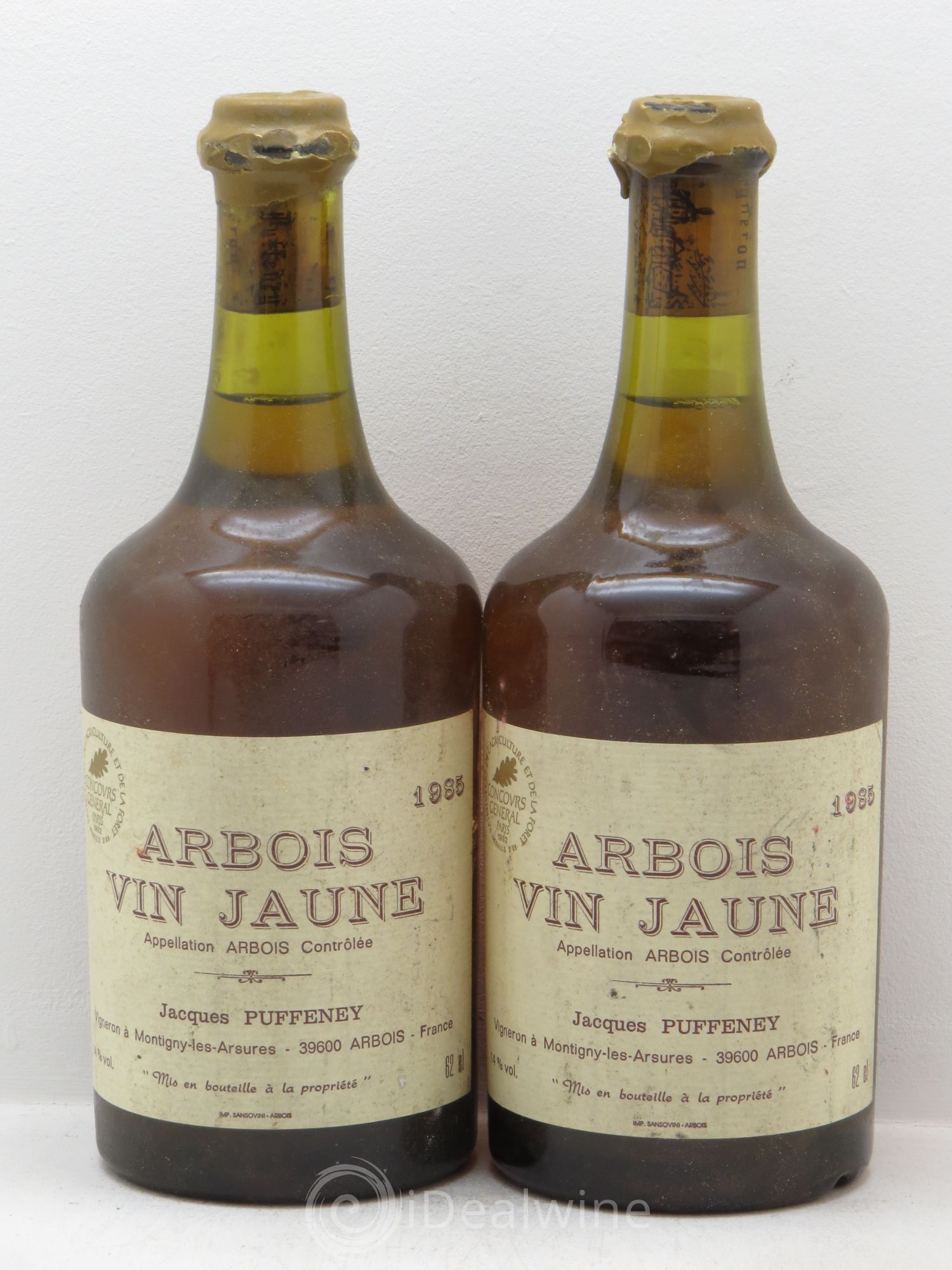 Arbois Vin Jaune J.Puffeney 1985 - Posten von 2 Flaschen - 0