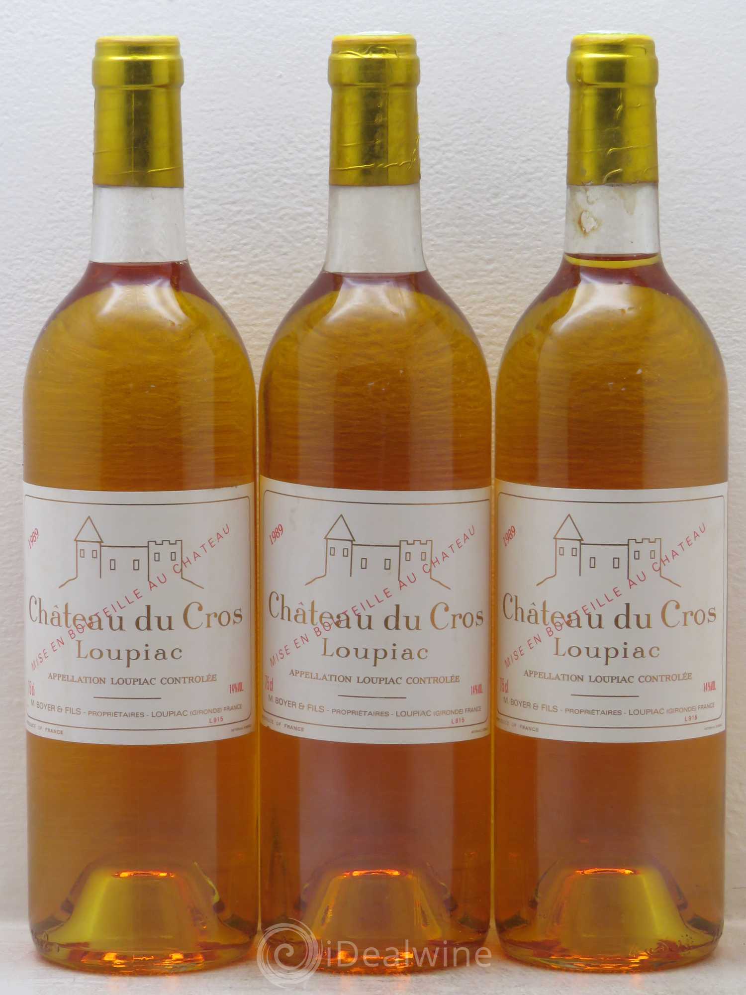 Château du Cros 1989 - Lotto di 3 bottiglie - 0