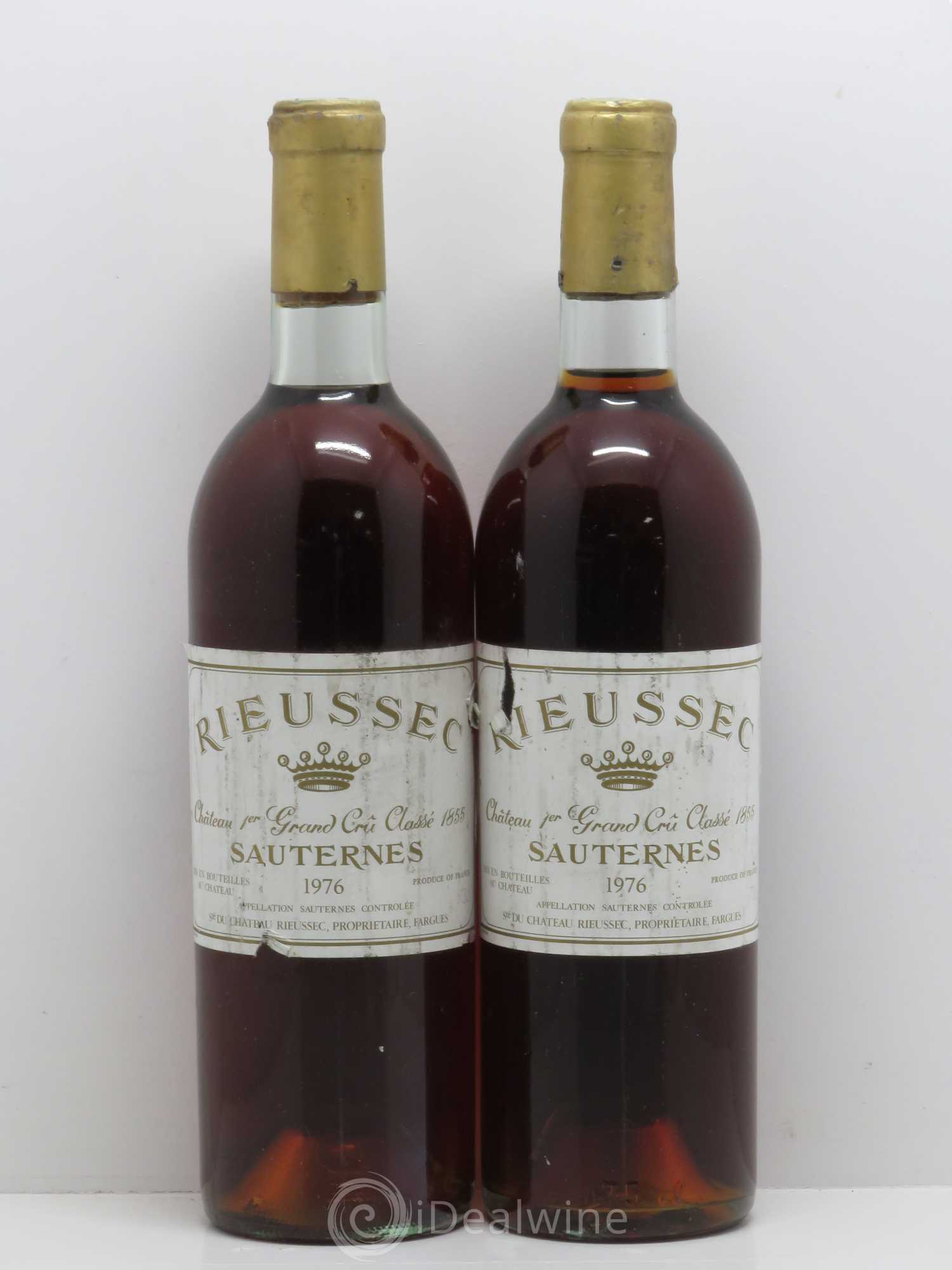 Château Rieussec 1er Grand Cru Classé 1976 - Lotto di 2 bottiglie - 0