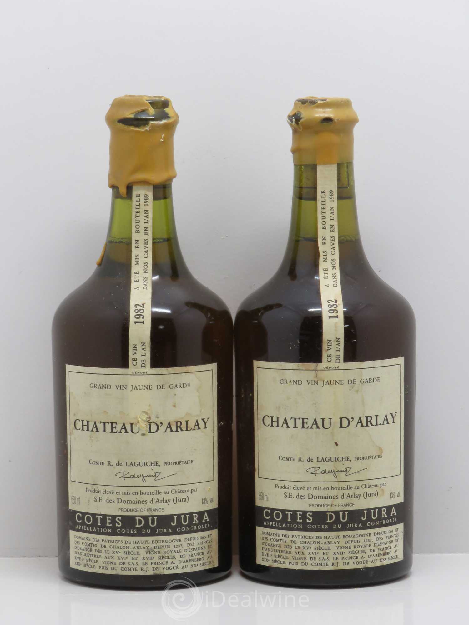 Côtes du Jura Vin jaune Château d'Arlay 1982 - Lot de 2 bouteilles - 0