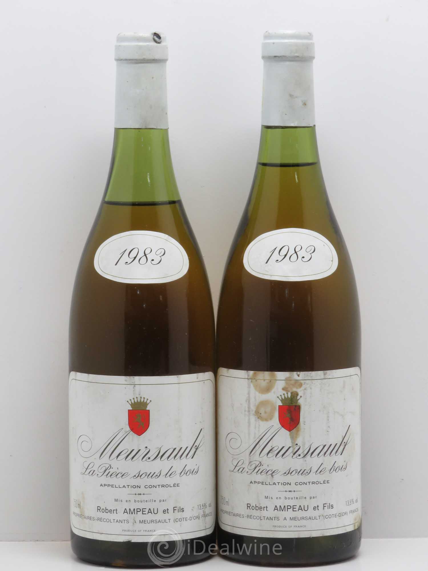 Meursault 1er Cru La Pièce sous Le Bois Ampeau & Fils 1983 - Posten von 2 Flaschen - 0