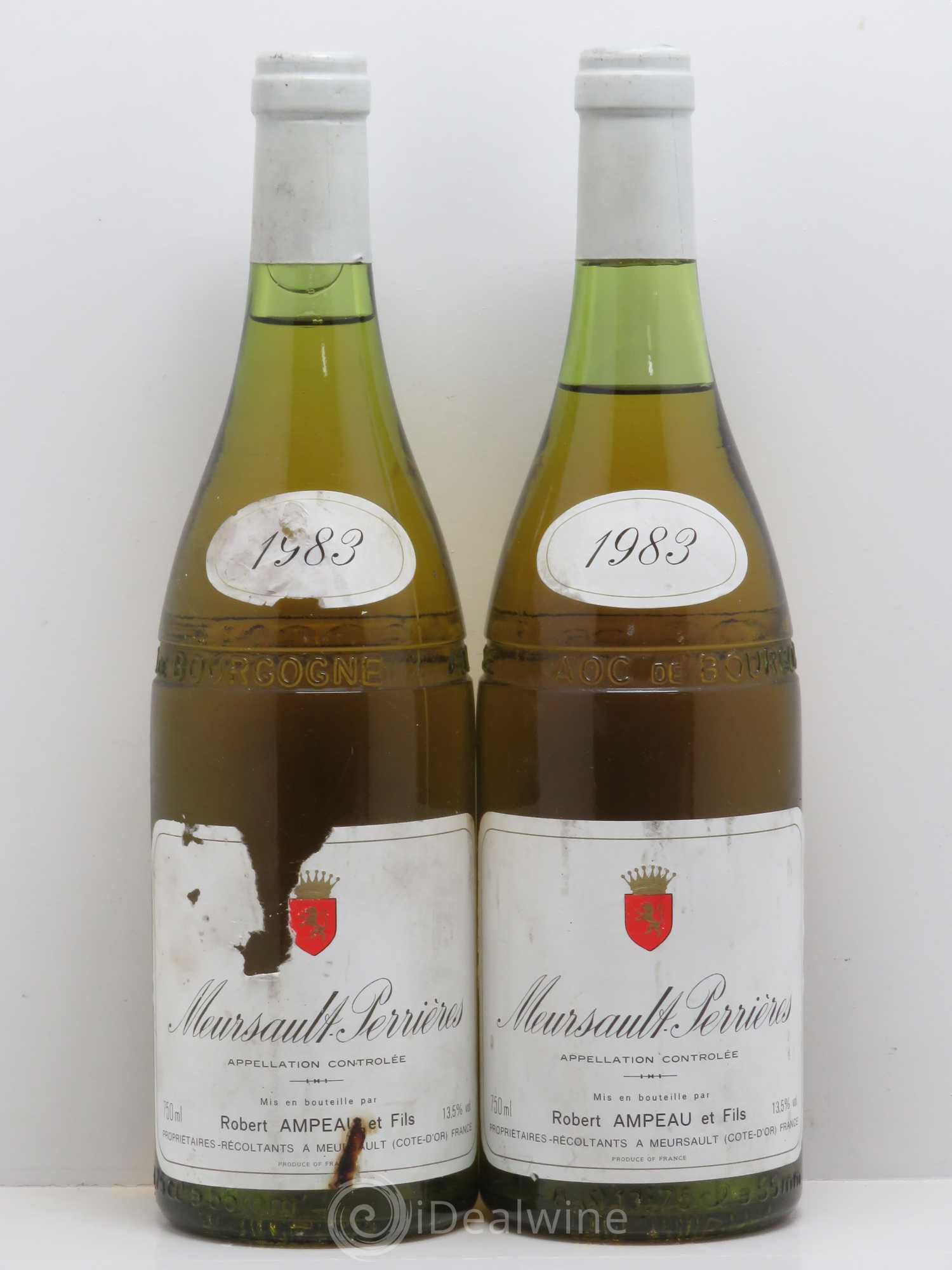 Meursault 1er Cru Perrières Ampeau & Fils 1983 - Posten von 2 Flaschen - 0