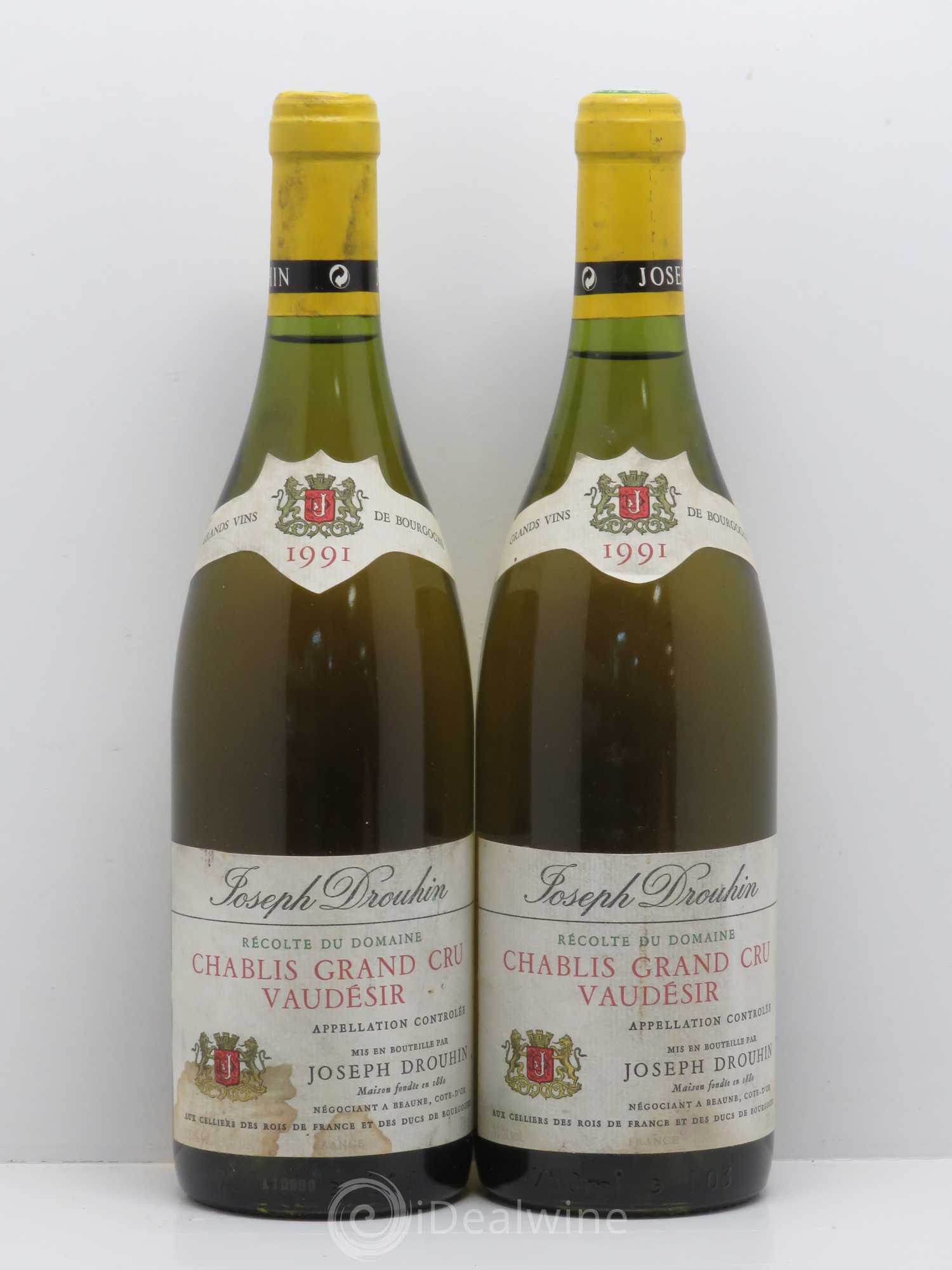 Chablis Grand Cru Vaudesir Drouhin 1991 - Posten von 2 Flaschen - 0