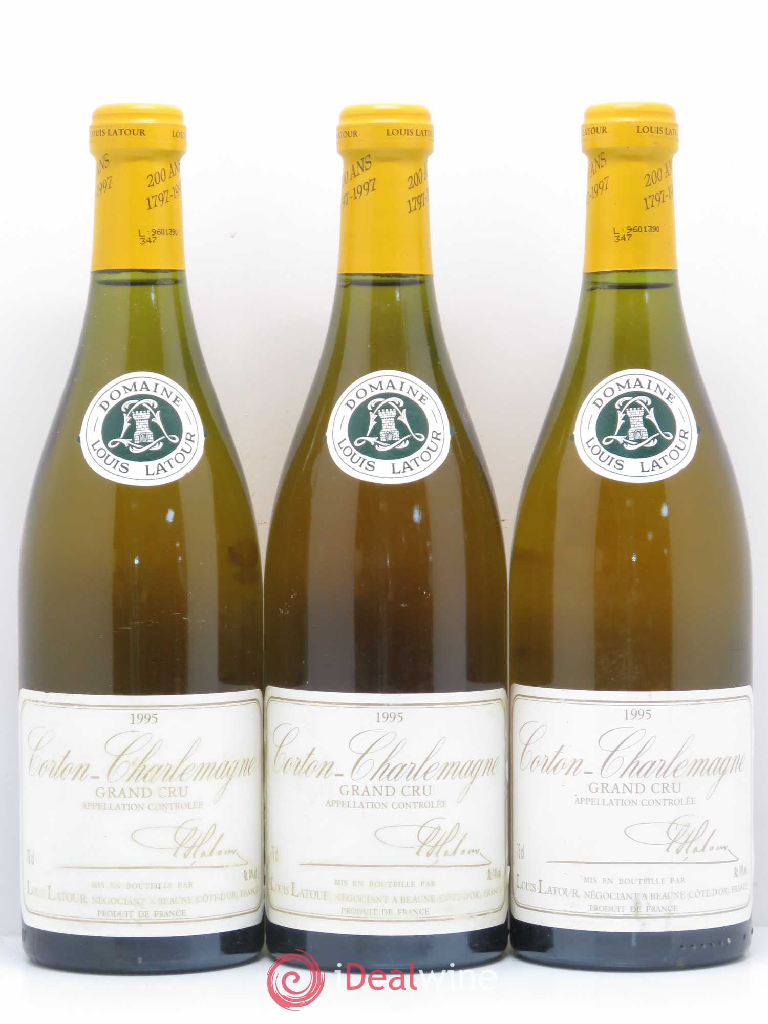 Corton-Charlemagne Grand Cru Louis Latour 1995 - Lot de 3 bouteilles - 0