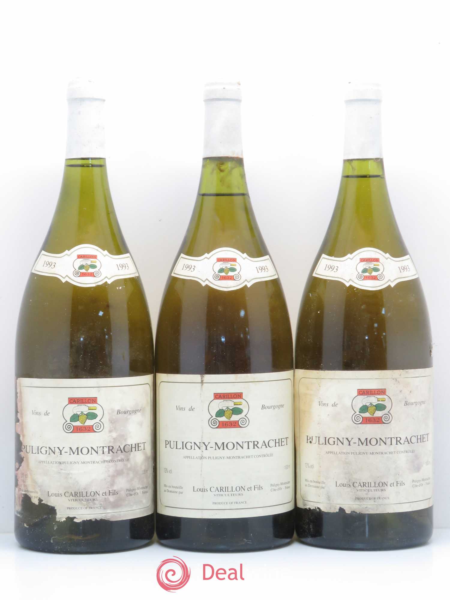 Puligny-Montrachet Louis Carillon & Fils 1993 - Lot de 3 magnums - 0