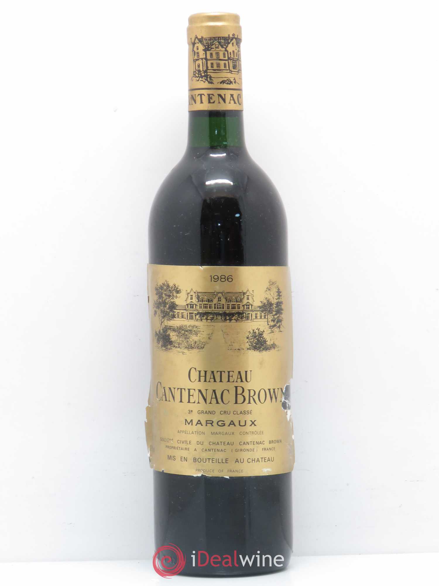Château Cantenac Brown 3ème Grand Cru Classé 1986 - Lot de 1 bouteille - 0