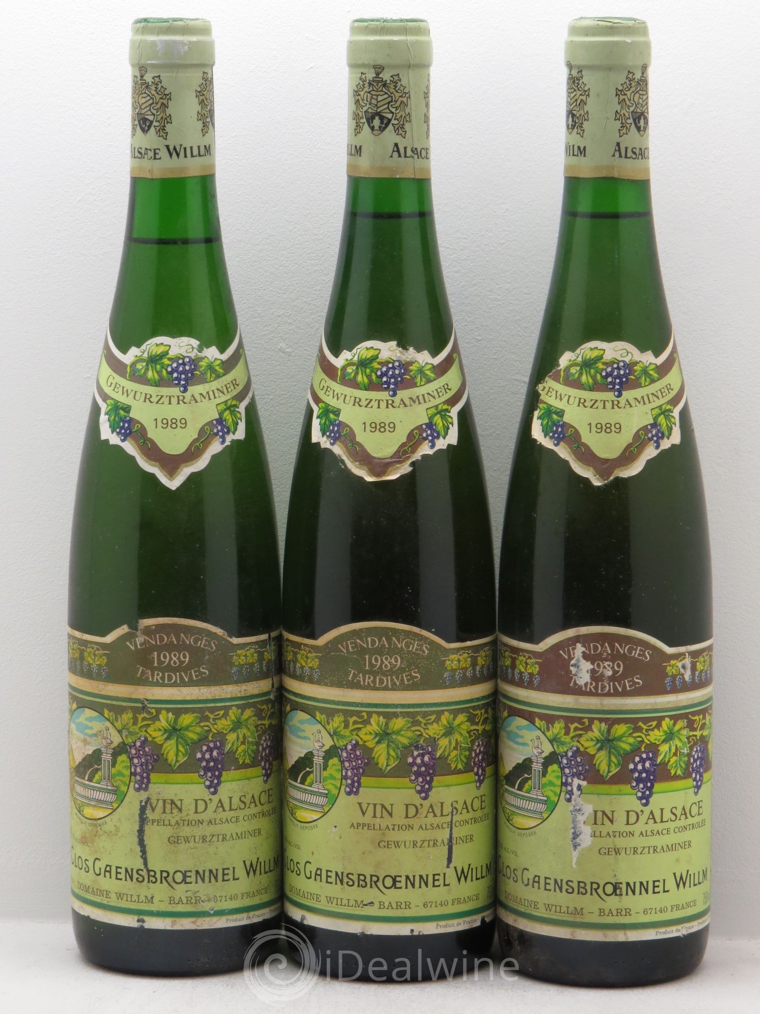 Gewurztraminer Grand Cru Vendanges Tardives Clos Gaensbronnel 1989 - Posten von 3 Flaschen - 0